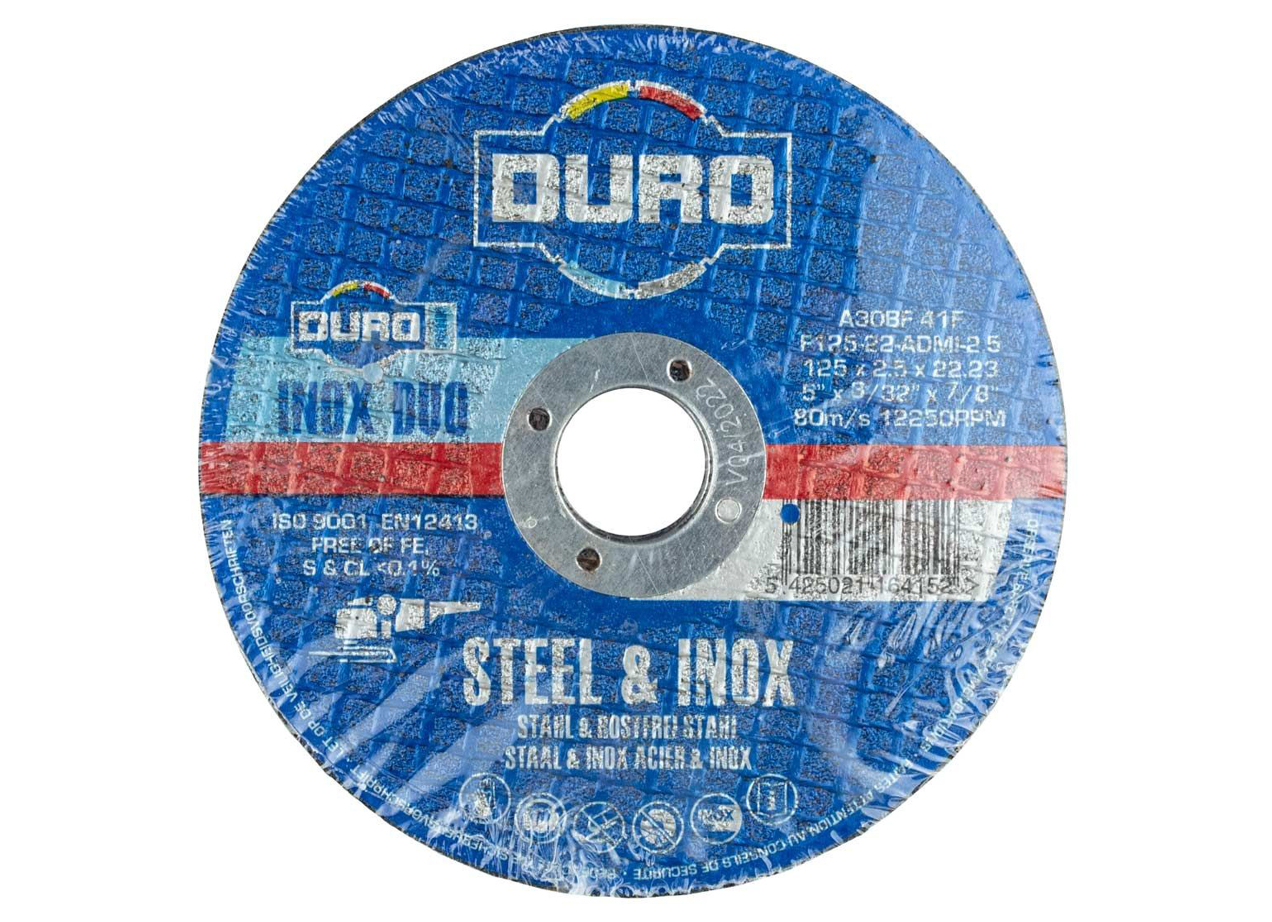 DURO DISQUE A TRONCONNER F 125-22 125X2,5X22,2MM ACIER & INOX