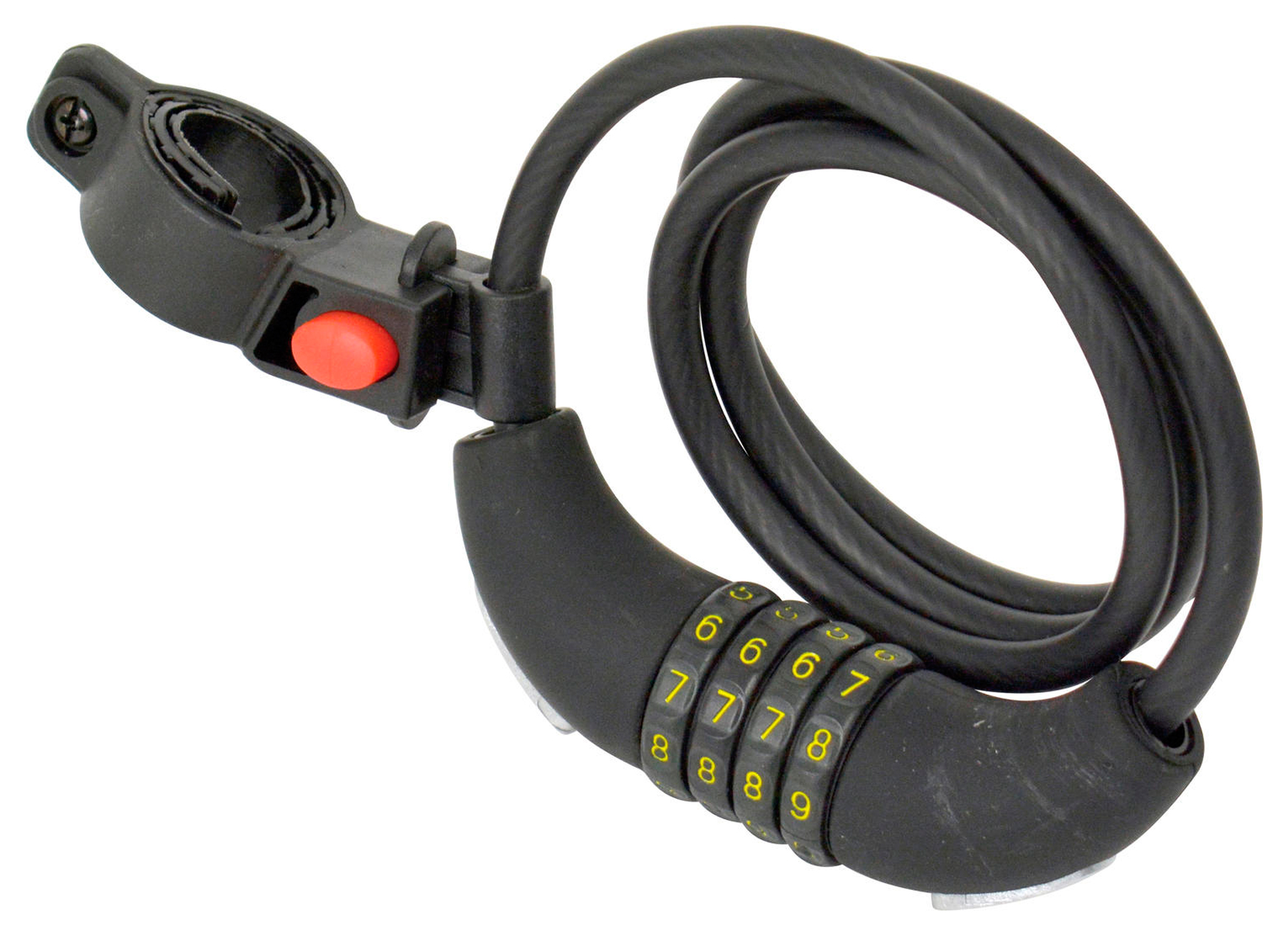 CABLE ANTIVOL A COMBINAISON 120CM Ø8MM+SUPPORT