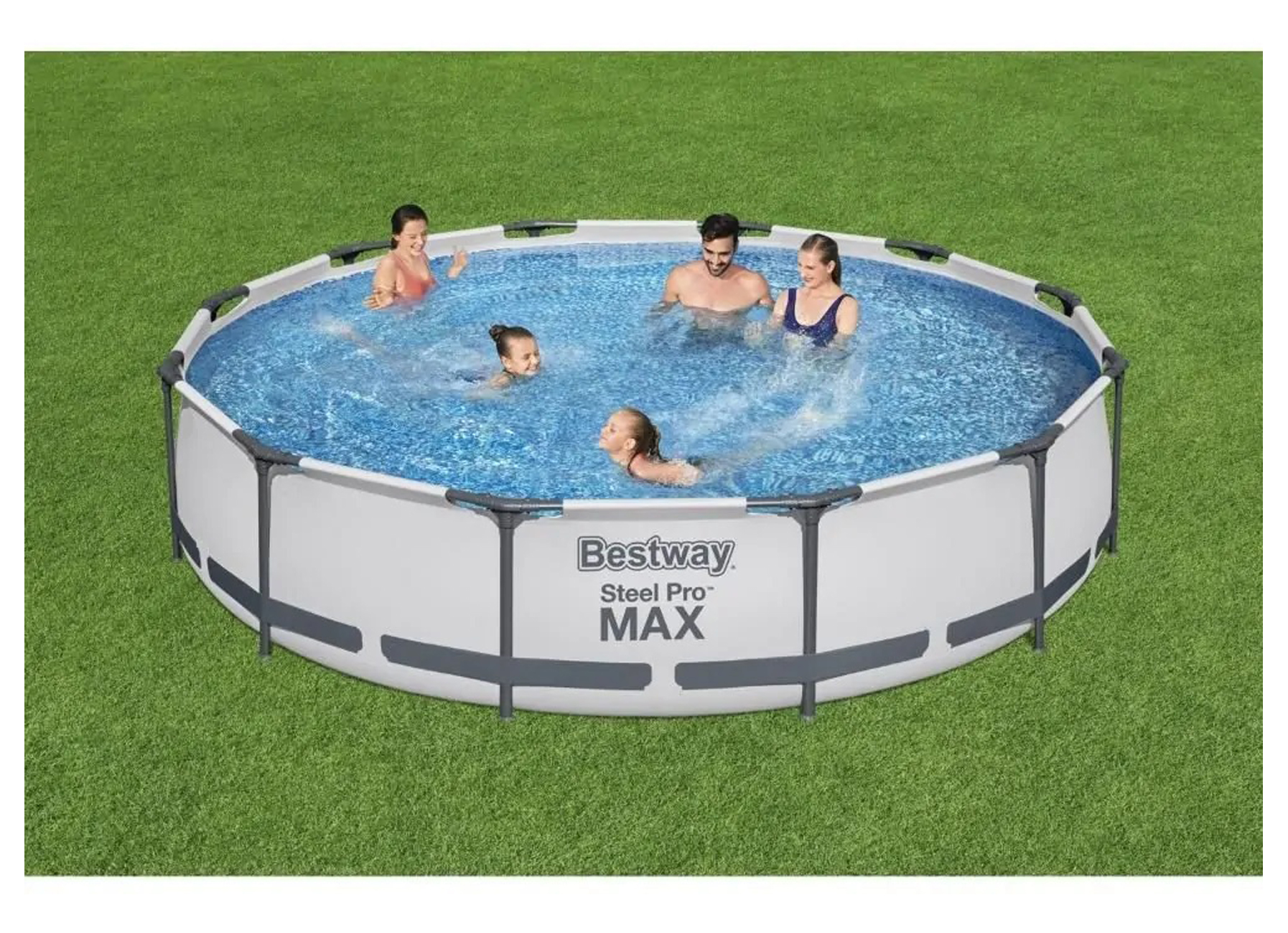 BESTWAY PISCINE STEEL PRO FRAME Ø3.66M X H76CM + POMPE + CARTOUCHE FILTRE
