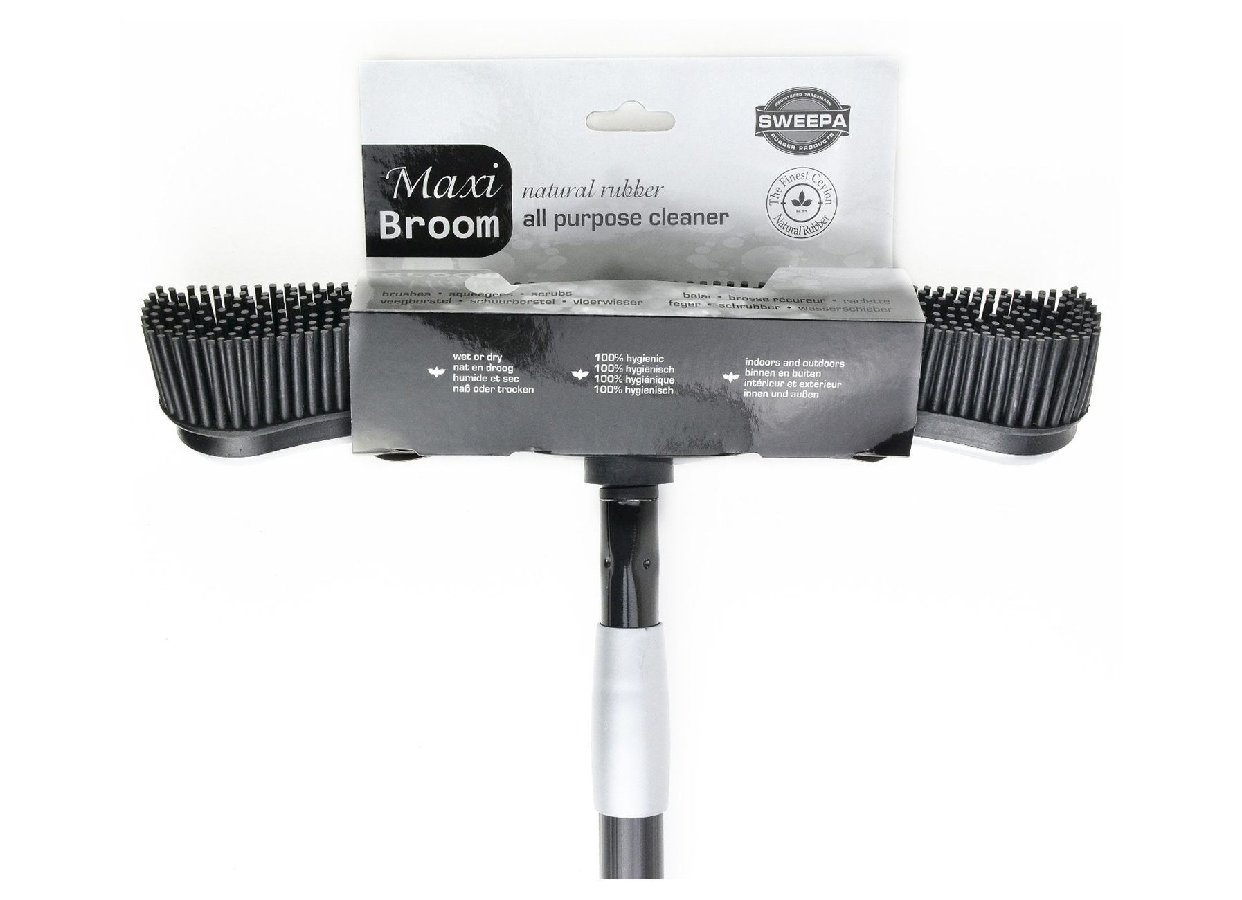 BROSSE CAOUTCHOUC GRIS/NOIR 34,5CM