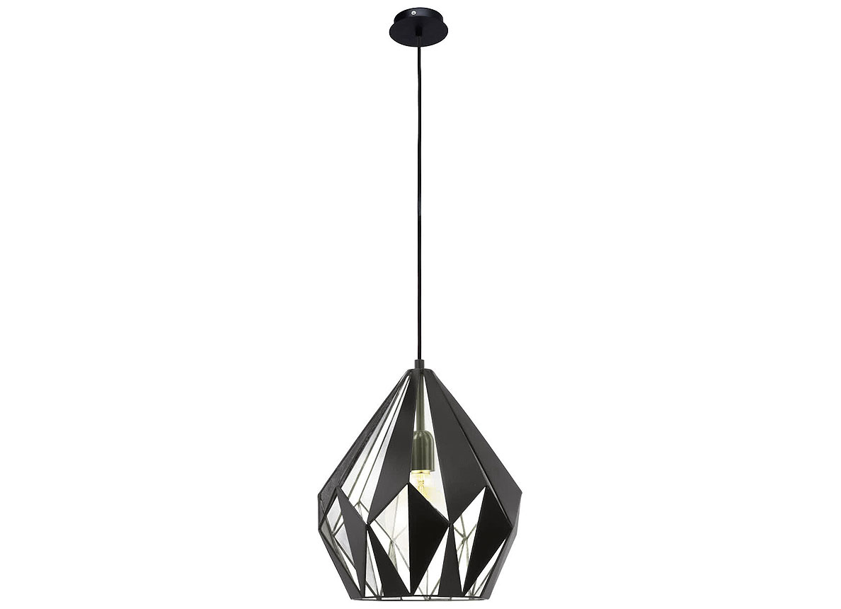 SUSPENSION VINTAGE CARLTON 1 NOIR/ARGENT