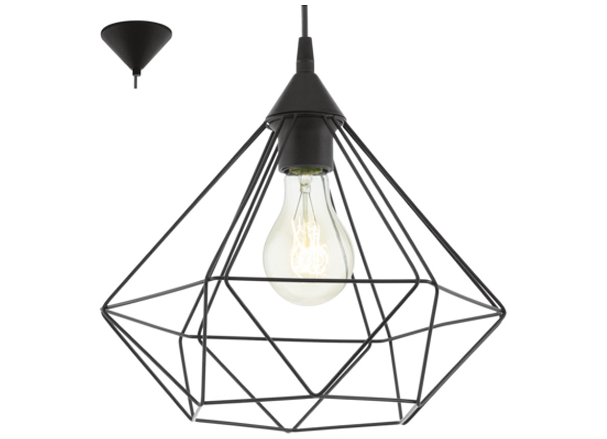 EGLO SUSPENSION TARBES NOIR MAT