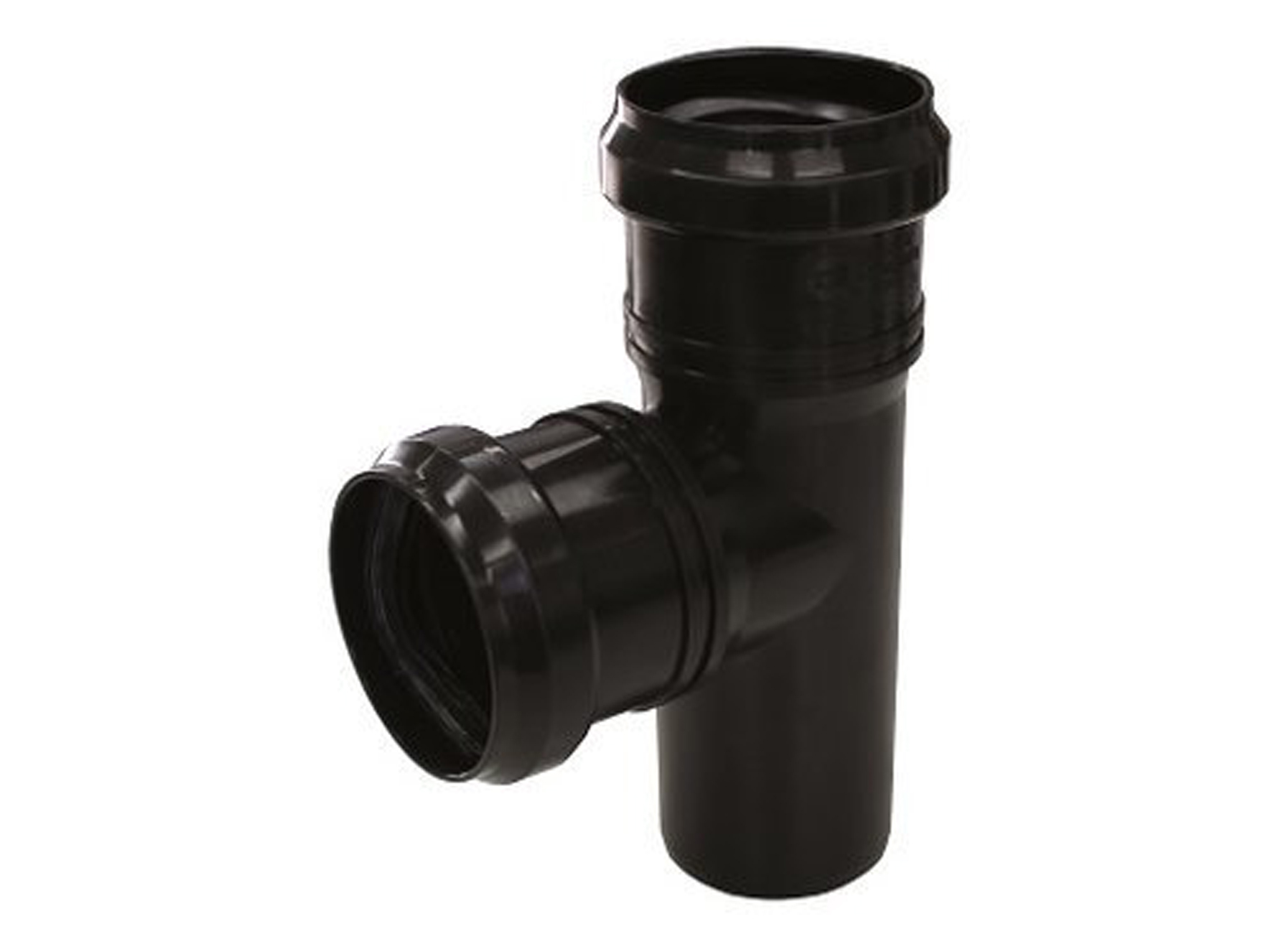 T SANITAIRE Ø90 87° PP NOIR MFF