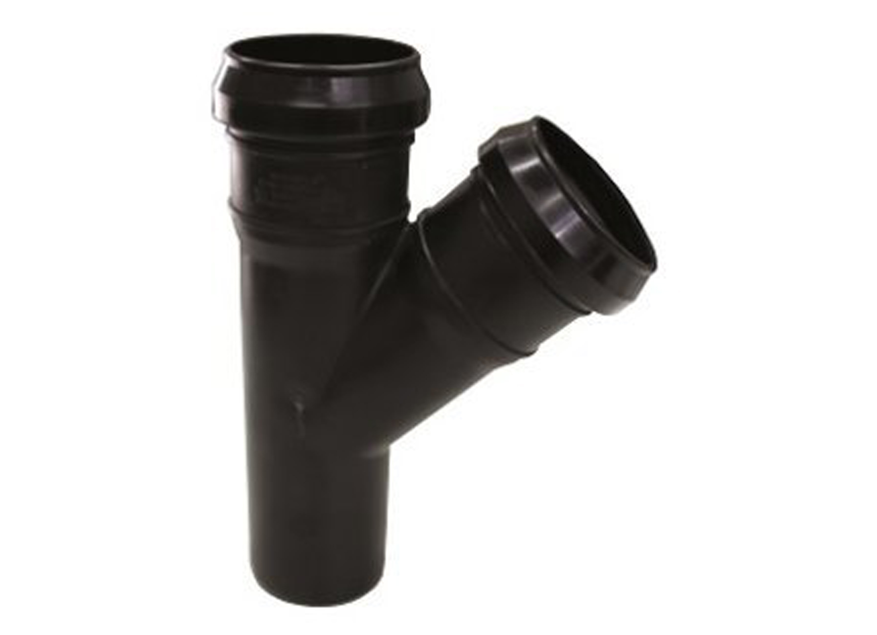 T SANITAIRE Ø90 45° PP NOIR MFF