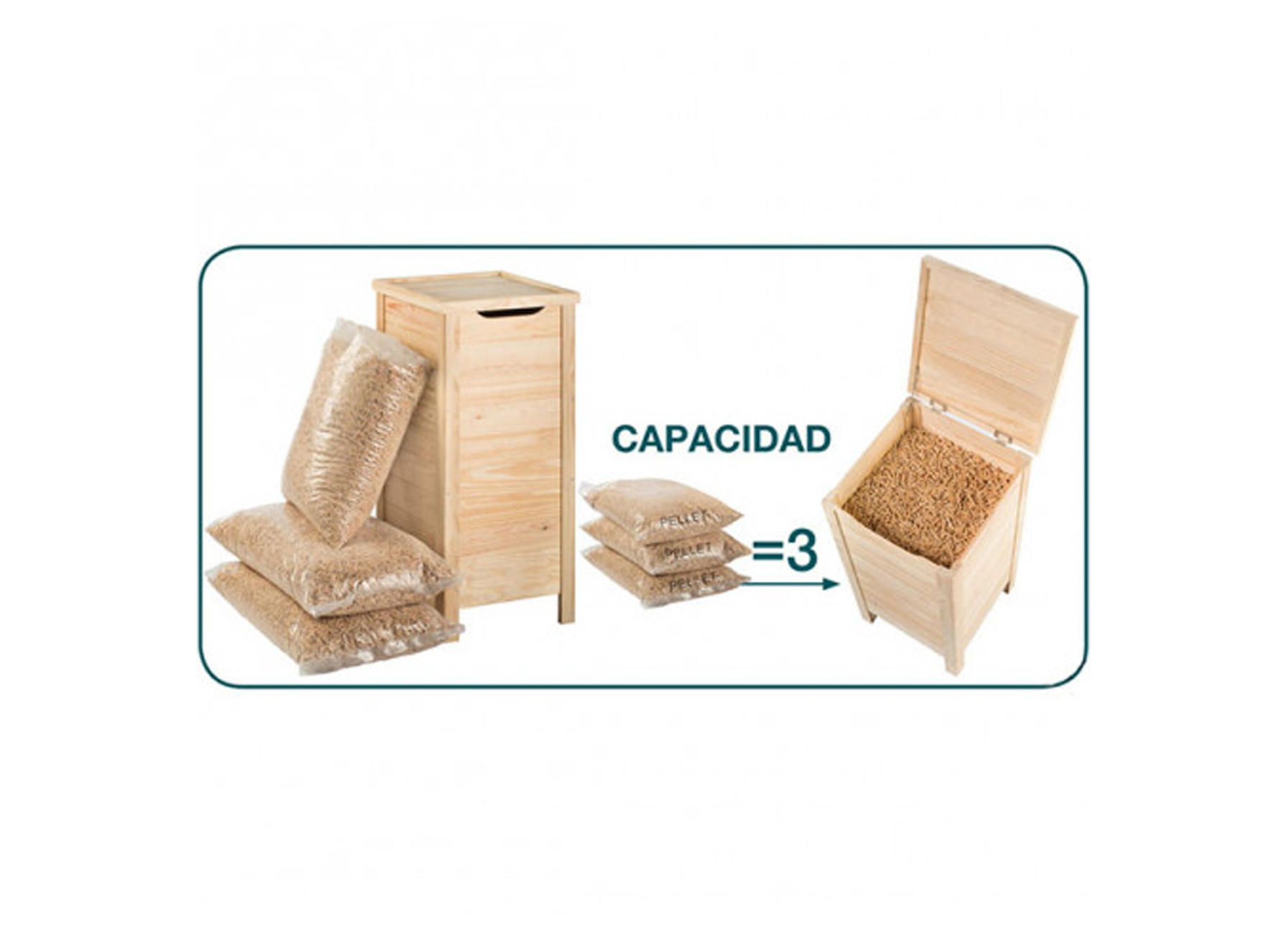 Coffre Pour Stockage De Pellets 83x40x40cm Sanitaire