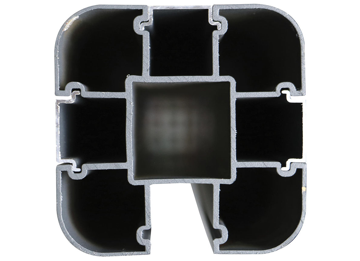 ALU GLEUFPAAL ANTRACIET 80X80X1850MM