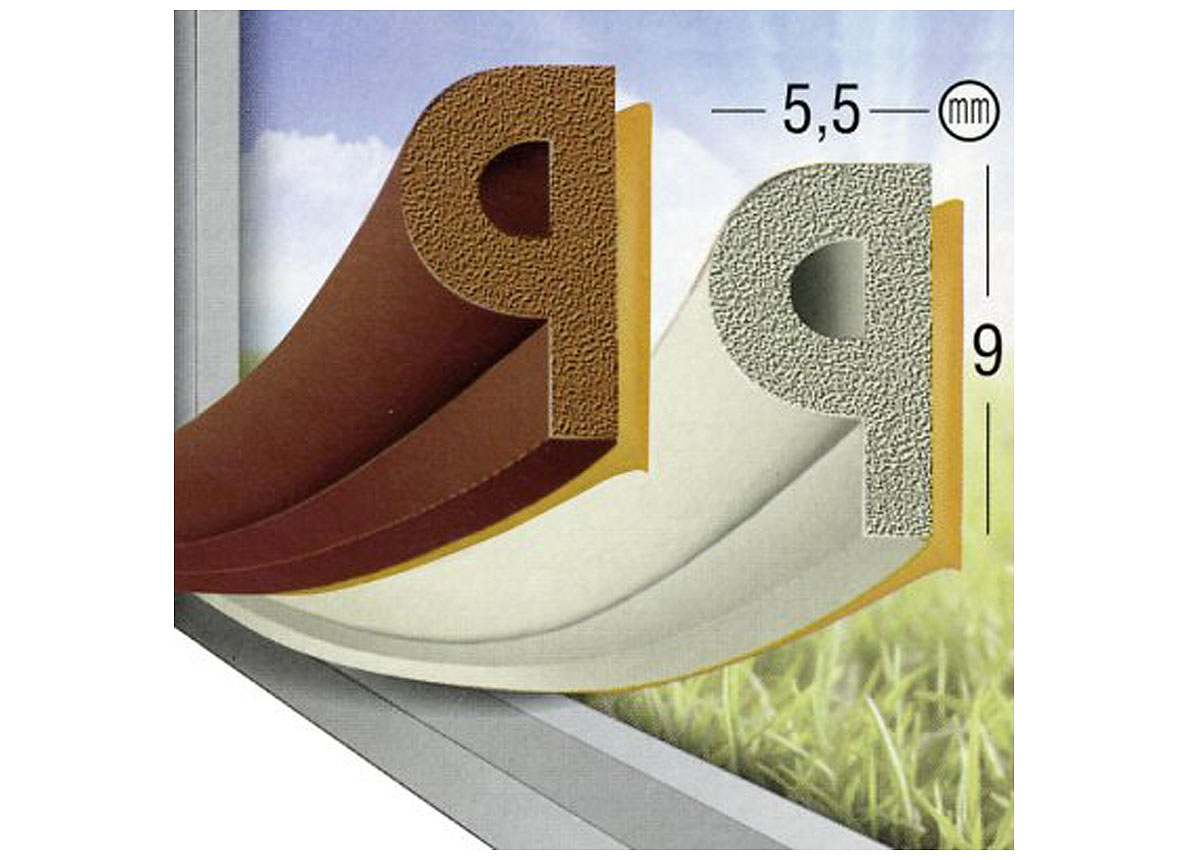 GEKO CALFEUTRAGE ADHESIF CAOUTCHOUC POUR PORTES ET FENETRES TYPE P BLANC 6M 