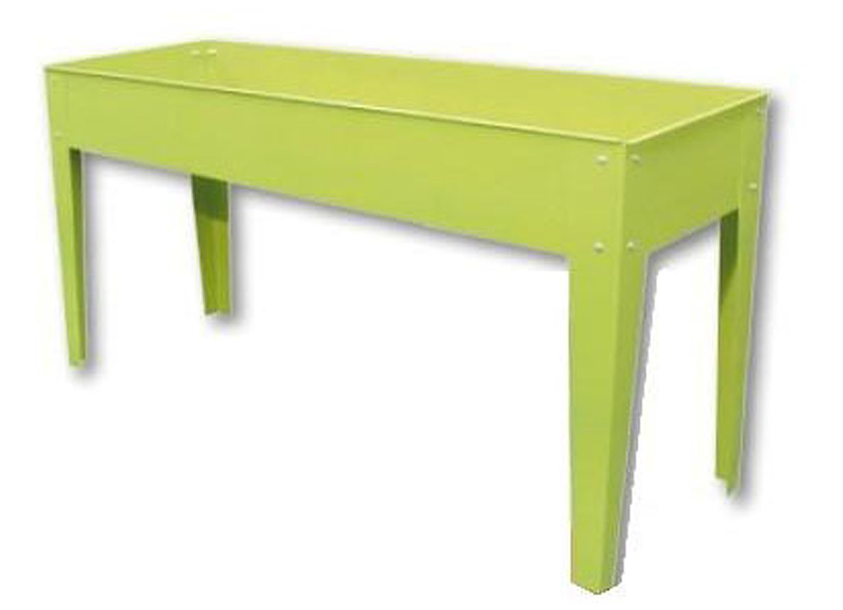 TABLE DE POTAGER EN METAL SUR PIEDS 100X30X80CM LIME