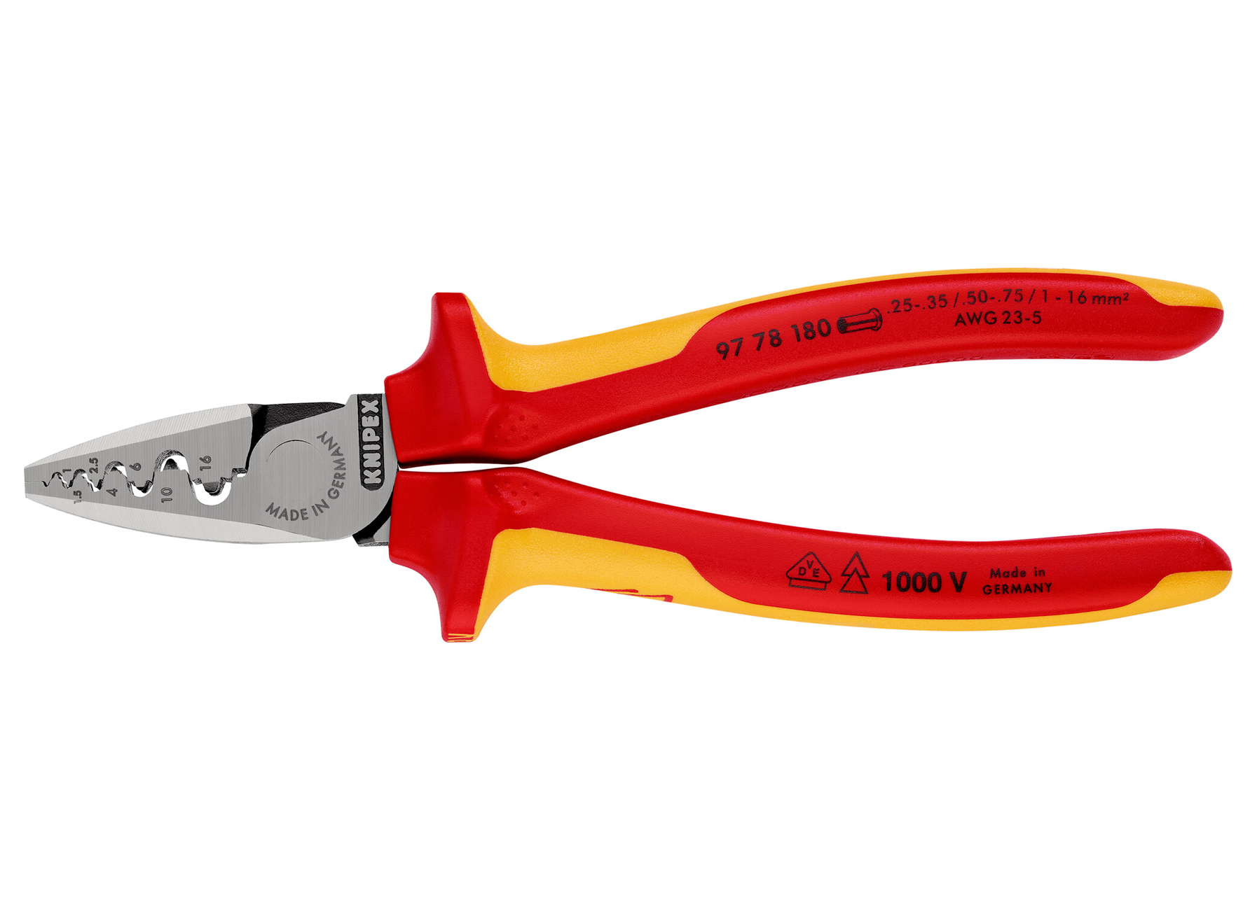KNIPEX PINCE A SERTIR POUR EMBOUTS DE CABLE