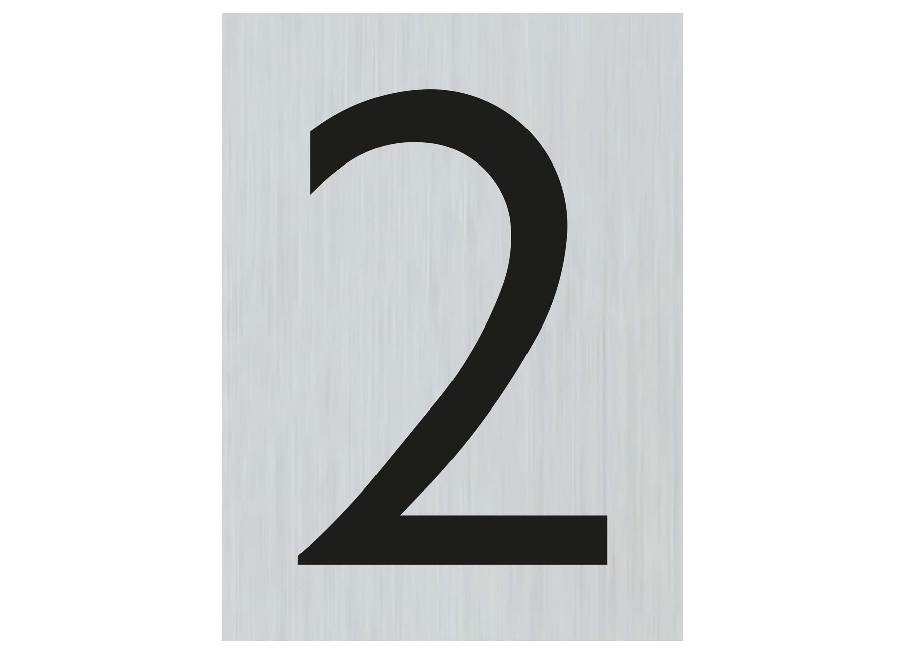 PANNEAU LOOK ALU 60 X 44 MM CHIFFRE 2