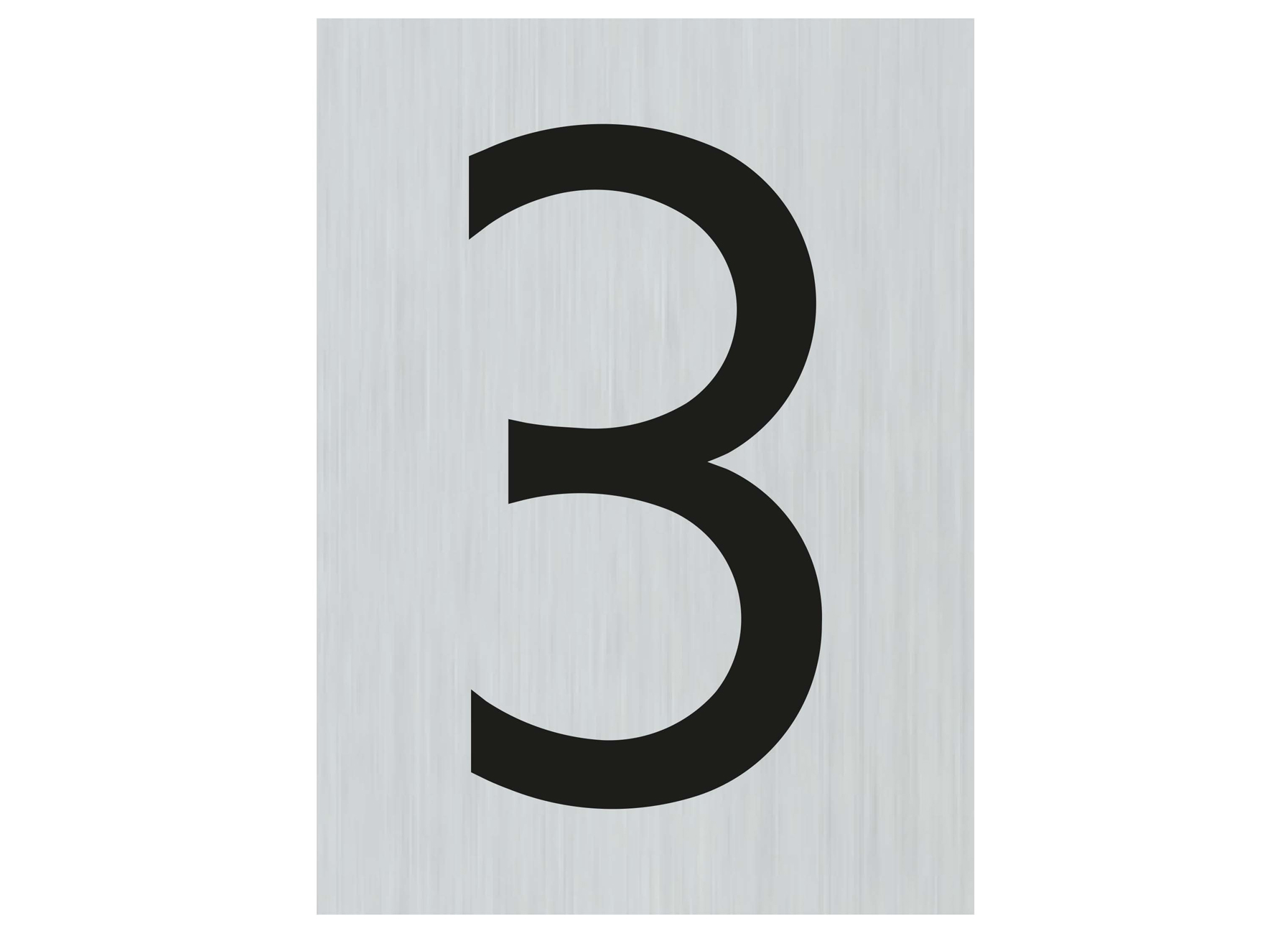 PANNEAU LOOK ALU 60 X 44 MM CHIFFRE 3