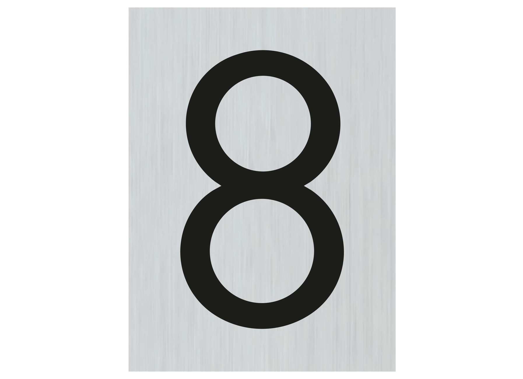 PANNEAU LOOK ALU 60 X 44 MM CHIFFRE 8