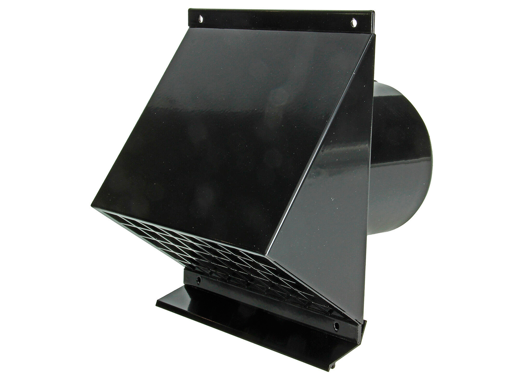 RENSON GRILLE DE SORTIE EN FACADE 443 ALU NOIR Ø150MM