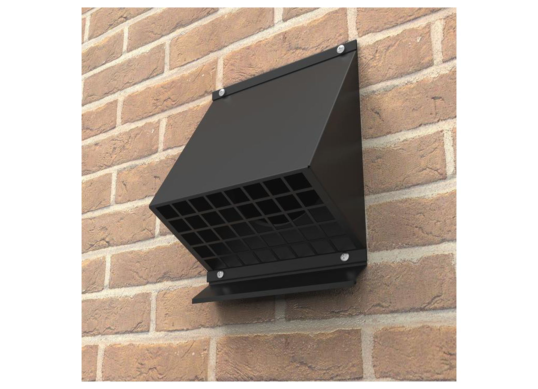 RENSON GRILLE DE SORTIE EN FACADE 443 ALU NOIR Ø150MM