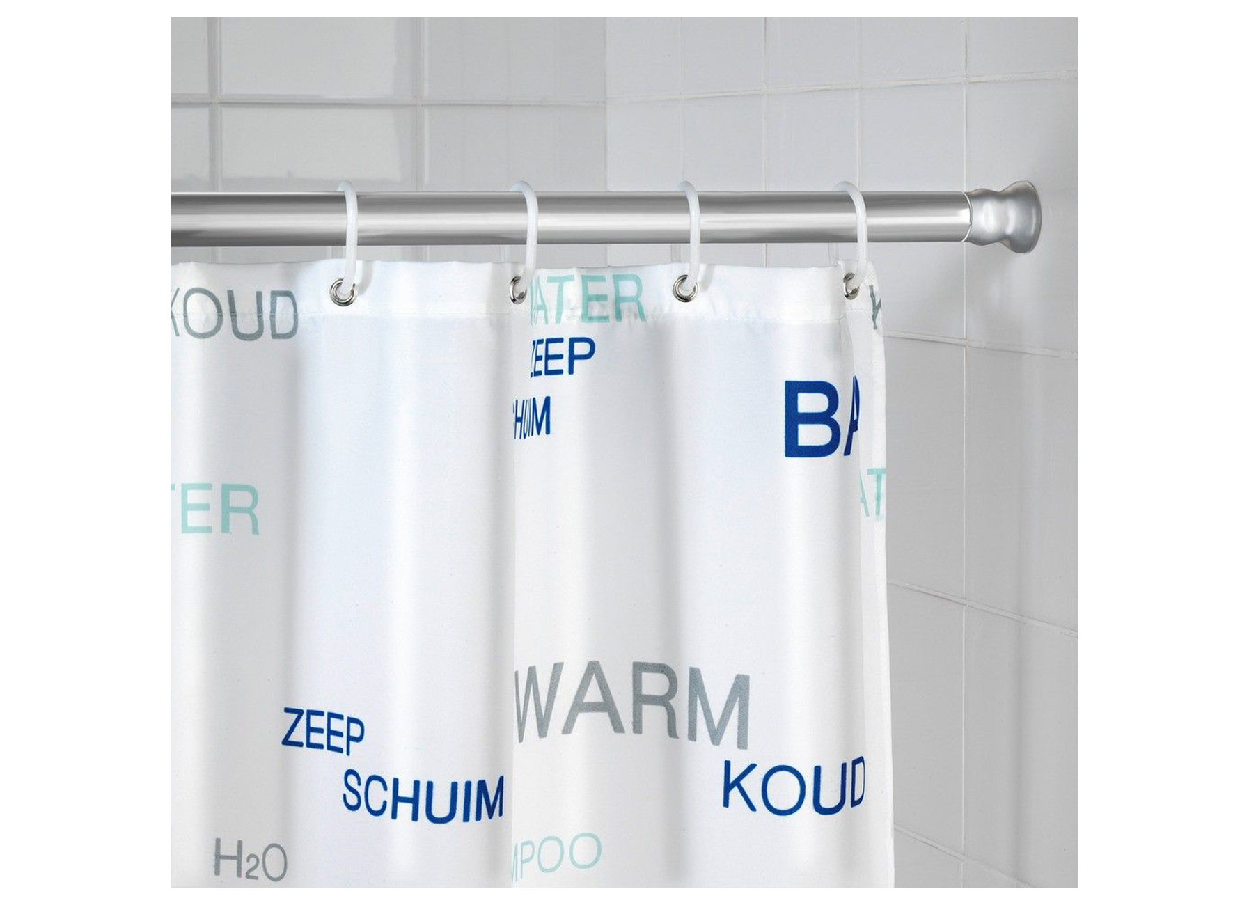 DOUCHESTANG UITSCHUIFBAAR Ø20MM CHROOM Ø110-185CM