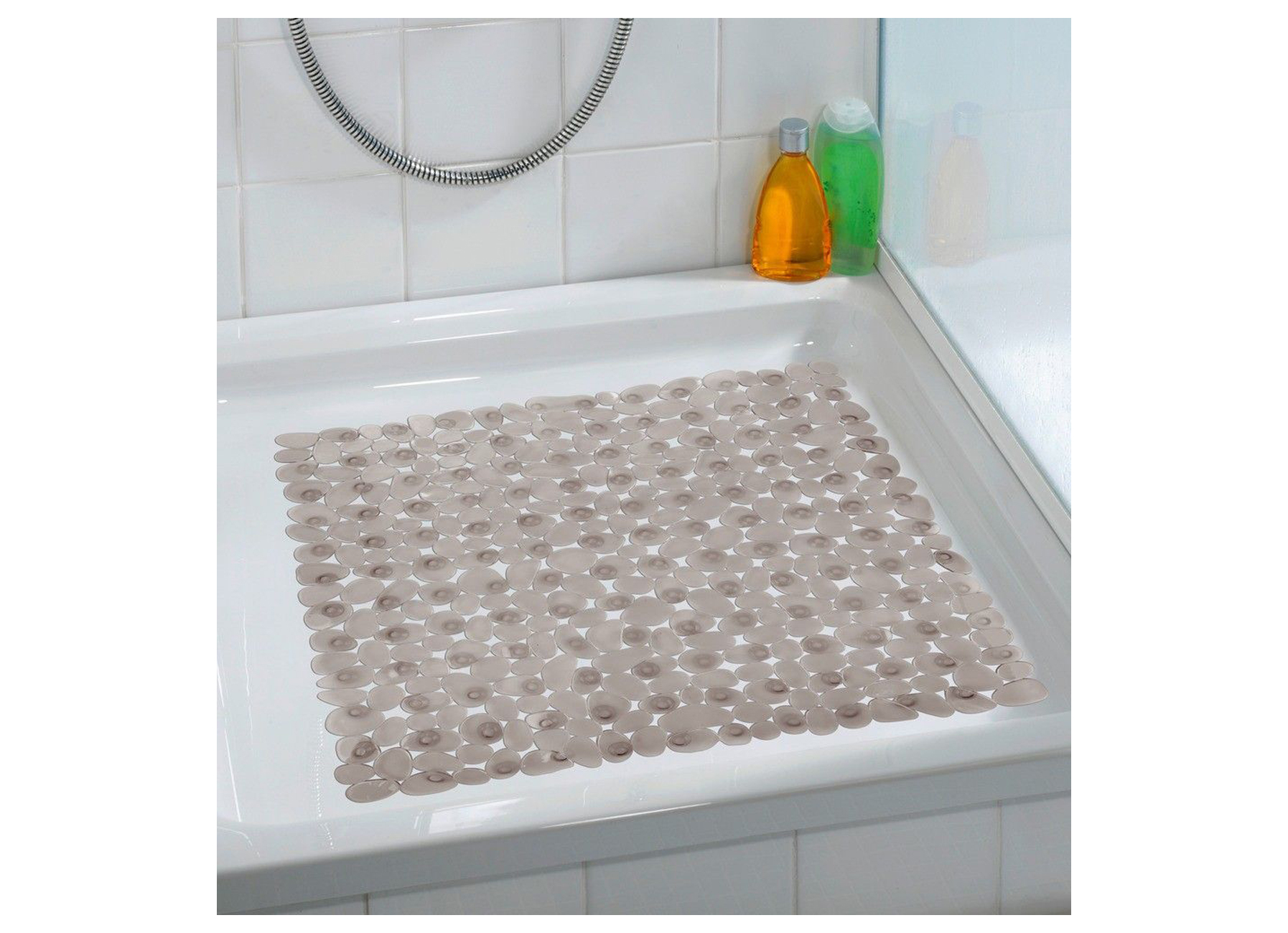 TAPIS DE DOUCHE ANTIDERAPANT PARADISE TAUPE 54X54CM
