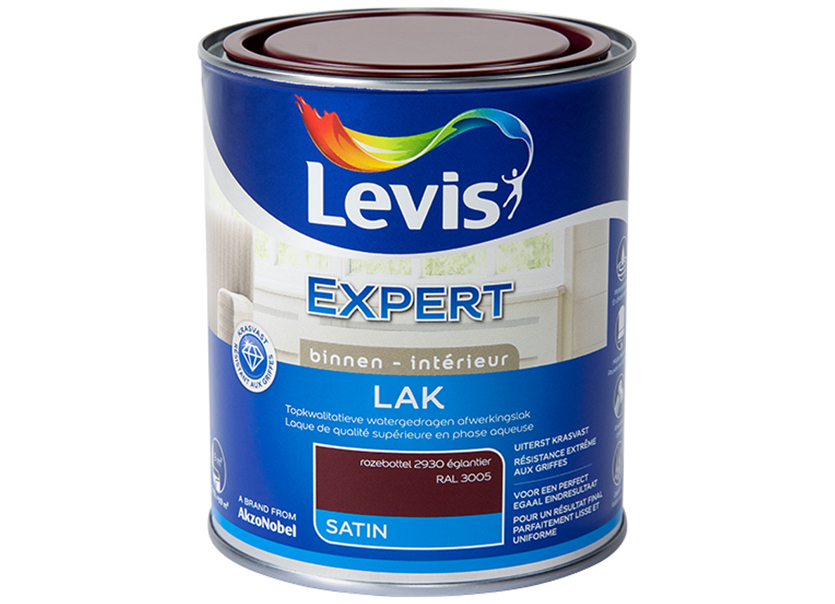 LEVIS EXPERT HOUTLAK BINNEN SATIJN EIERSCHAAL 2,5L