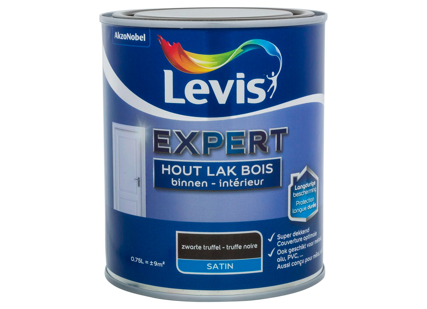 LEVIS EXPERT HOUTLAK BINNEN SATIJN ZWARTE TRUFFEL 0,75L