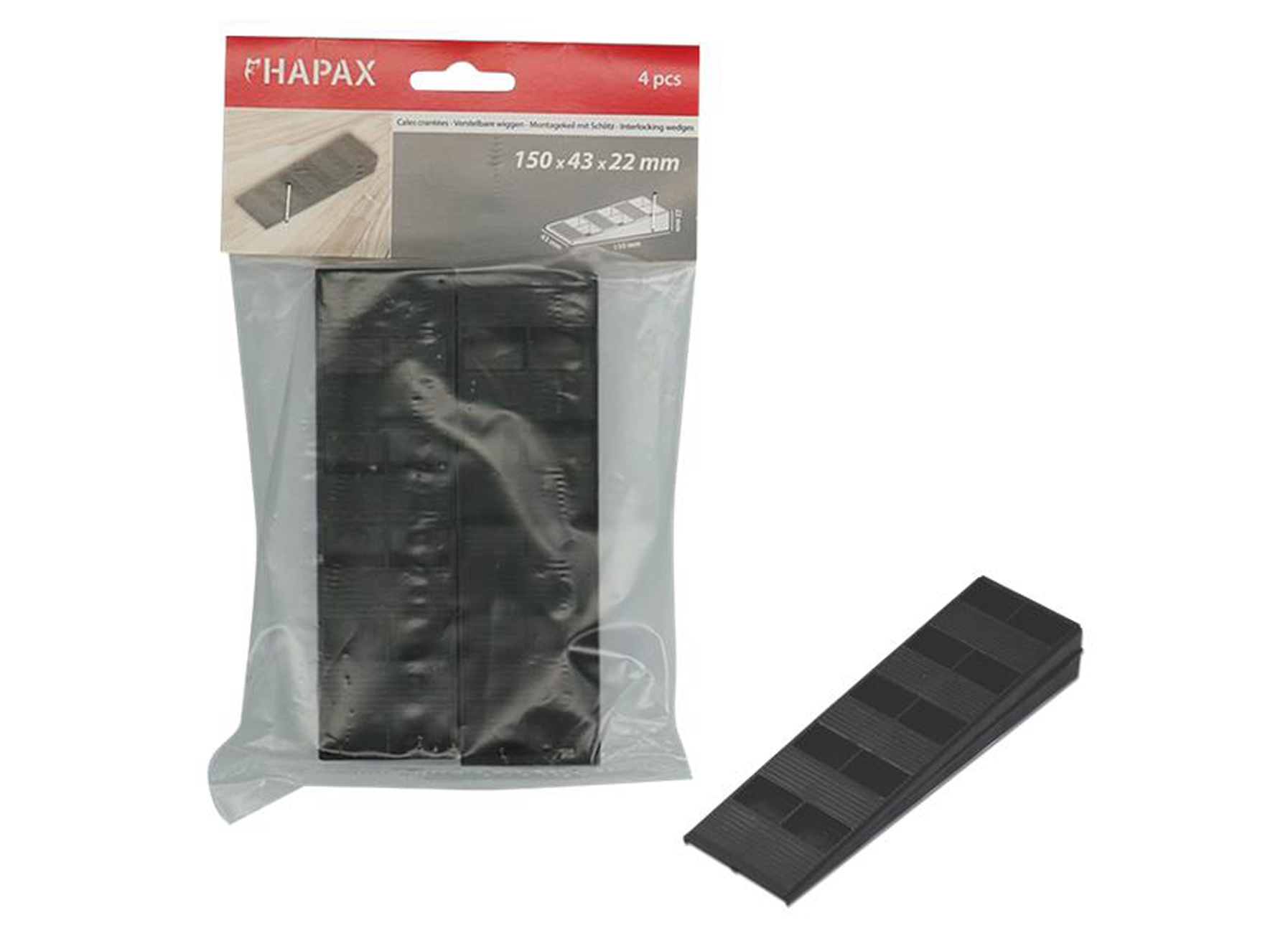 HAPAX CALES CRANTEES NOIR 43X22X150MM