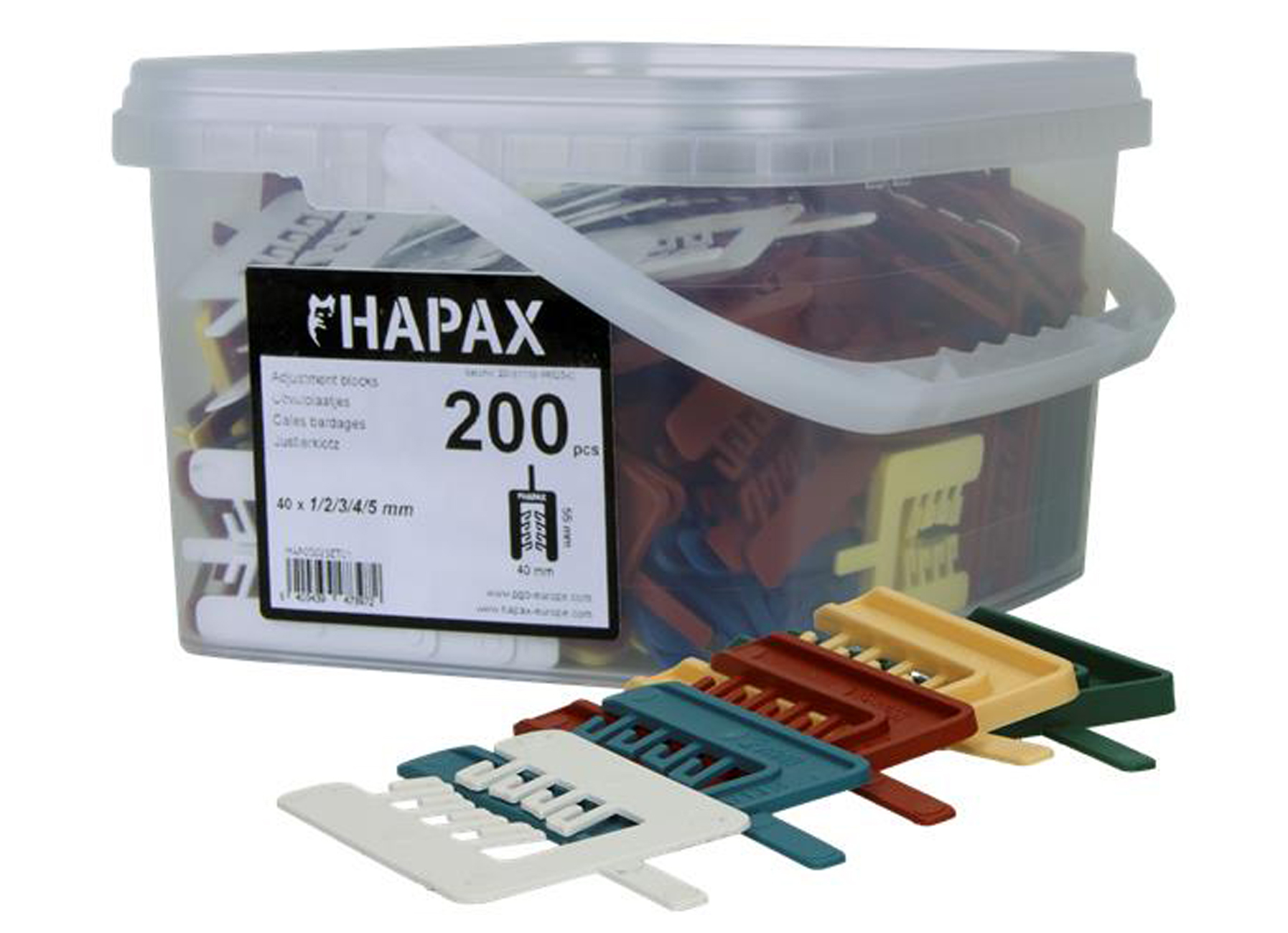 HAPAX ASSORTIMENT CALES BARDAGE 40X55MM 200 PIECES