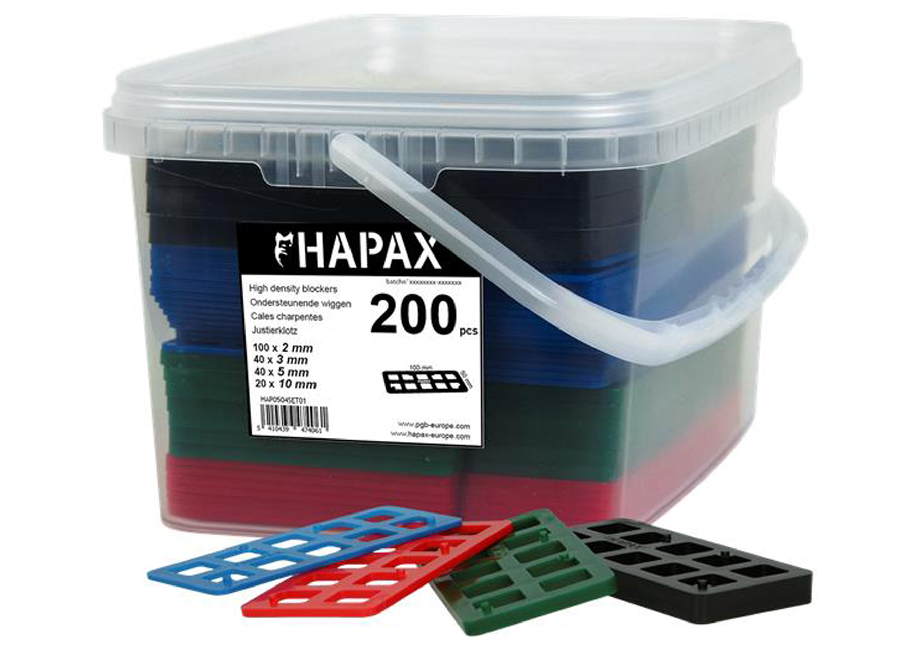 HAPAX ASSORTIMENT CALES CHARPENTES 200 PIECES