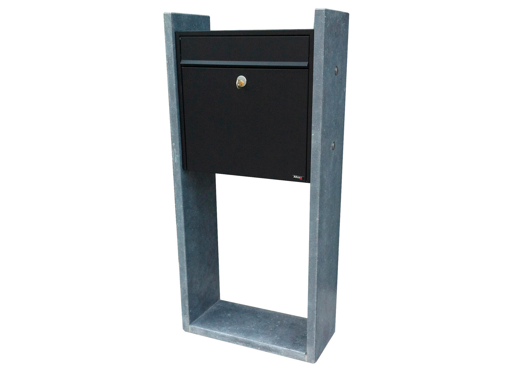 BRIEVENBUS ZWART STAAL ANNAPURNA IN BELGISCHE BLAUWSTEEN