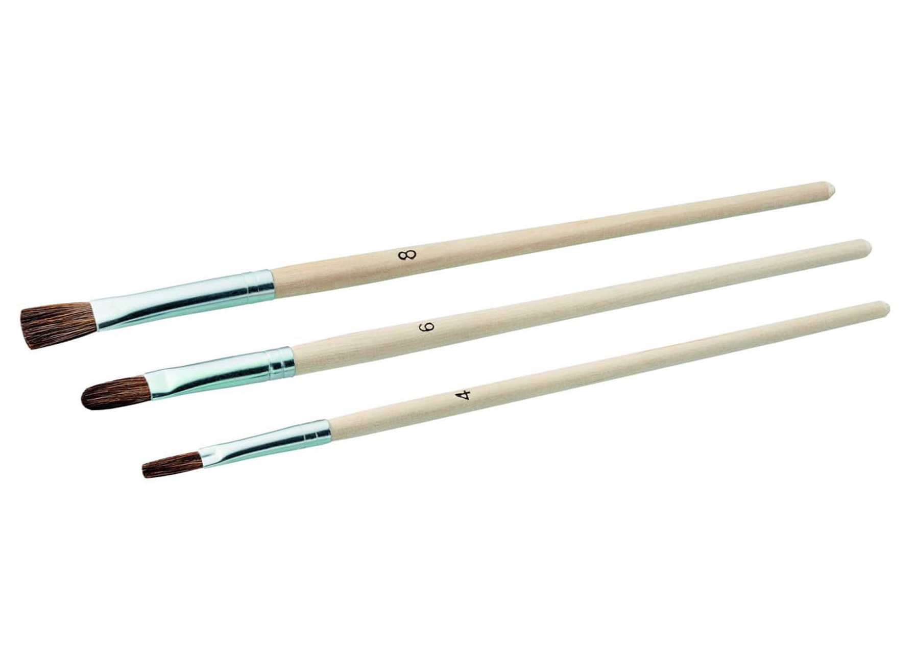 SET DE  PINCEAUX (3 PIECES) 4/6/8 POILS DE PONY FSC