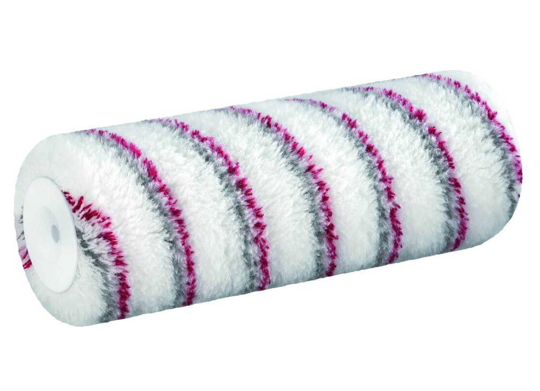 ROULEAU DE RECHANGE POLYESTER GRIS-ROUGE 18MM RUGUEUX