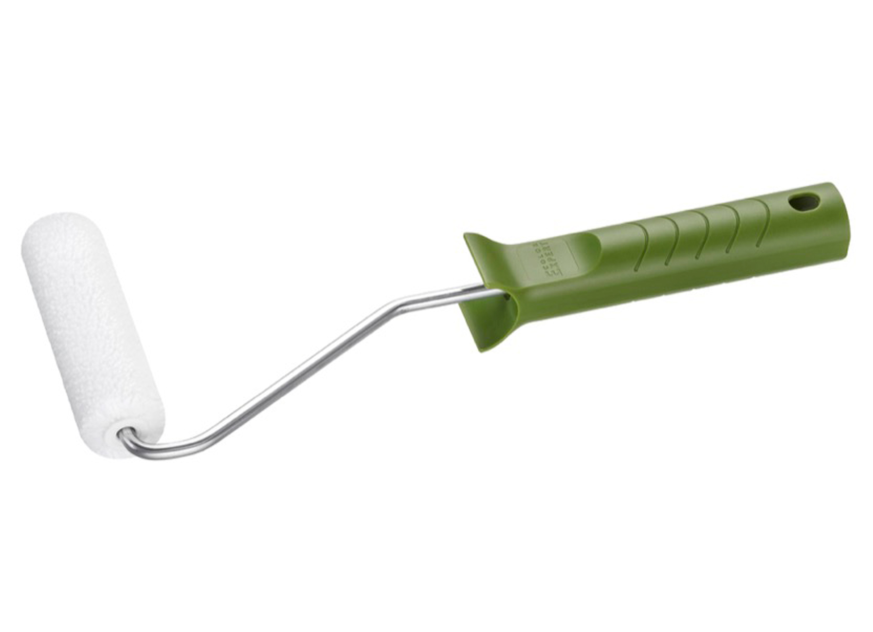 BEITSROLLER 10CM Ø15 MICROVEZEL WIT 8MM RUW + BEUGEL Ø6MM