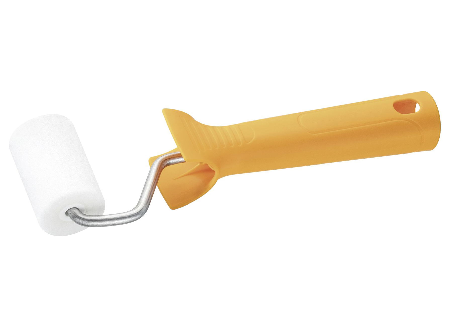 LAKROLLER 5CM Ø35 SCHUIM WIT 20MM GLAD + BEUGEL 19CM