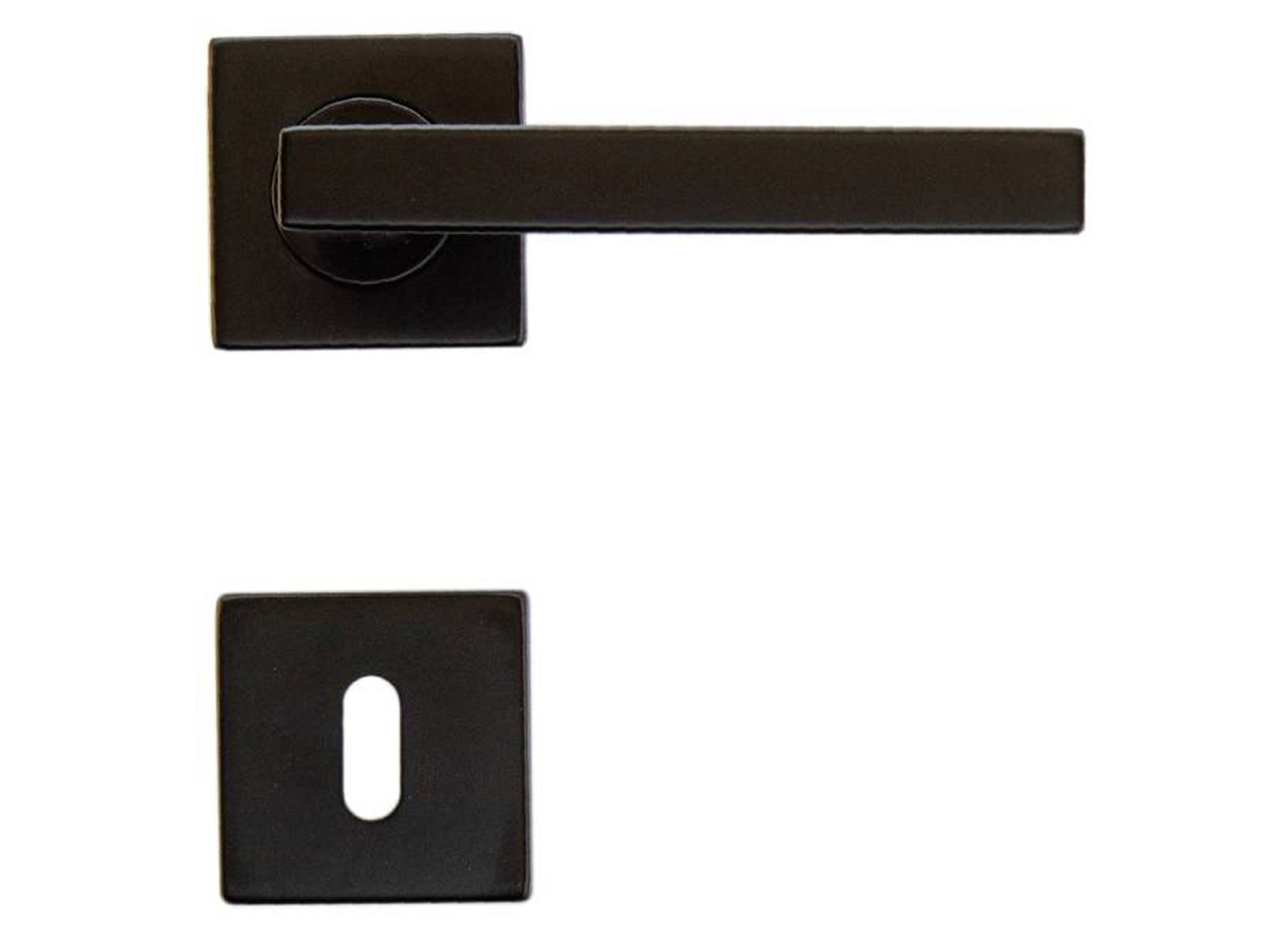 DEURKRUK MAT ZWART RECHTHOEKIG NEWPORT 19MM