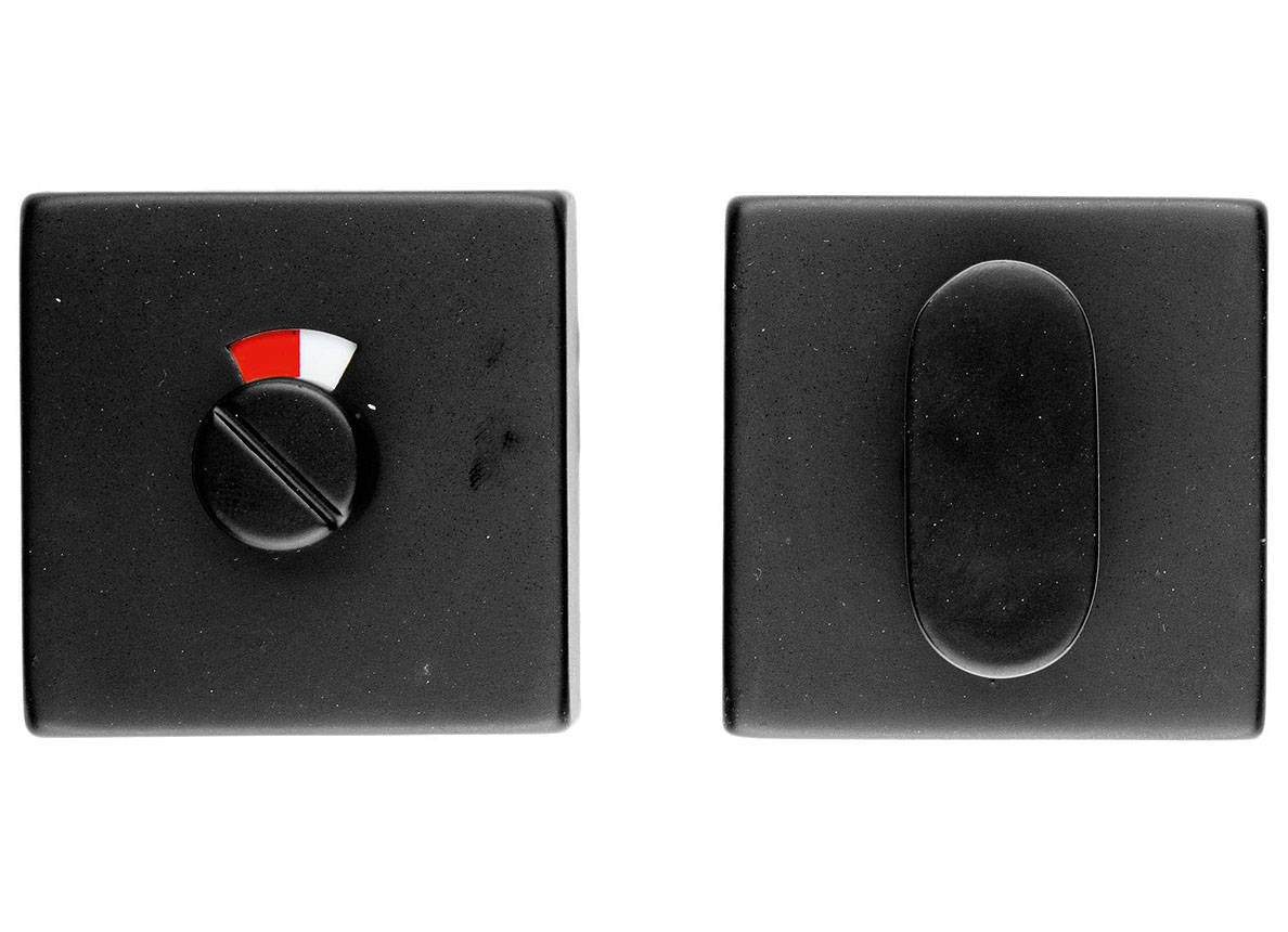 WC GARNITUUR VIERKANT ZWART '8000019'