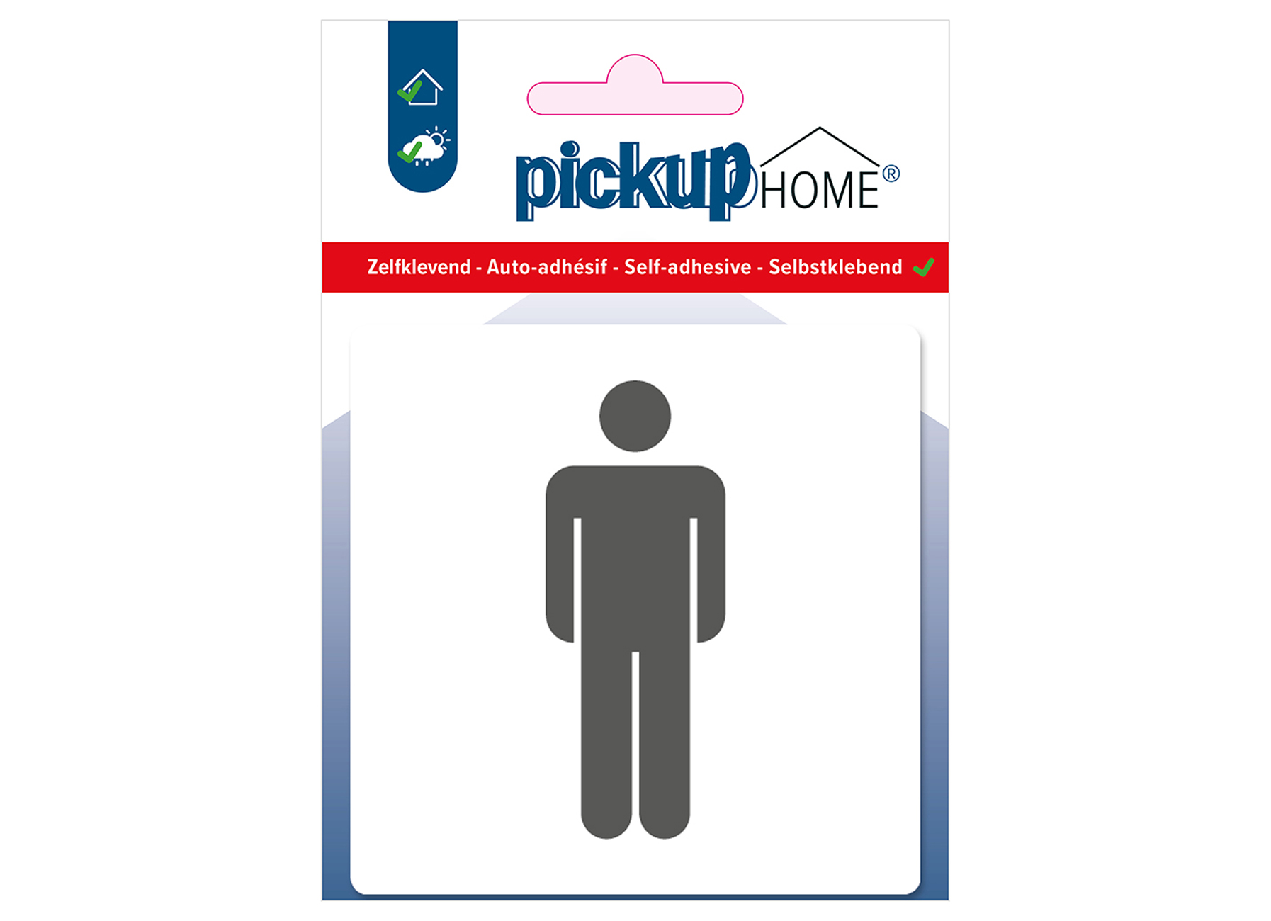 ROUTE ACRYL HEREN WIT 9X9CM