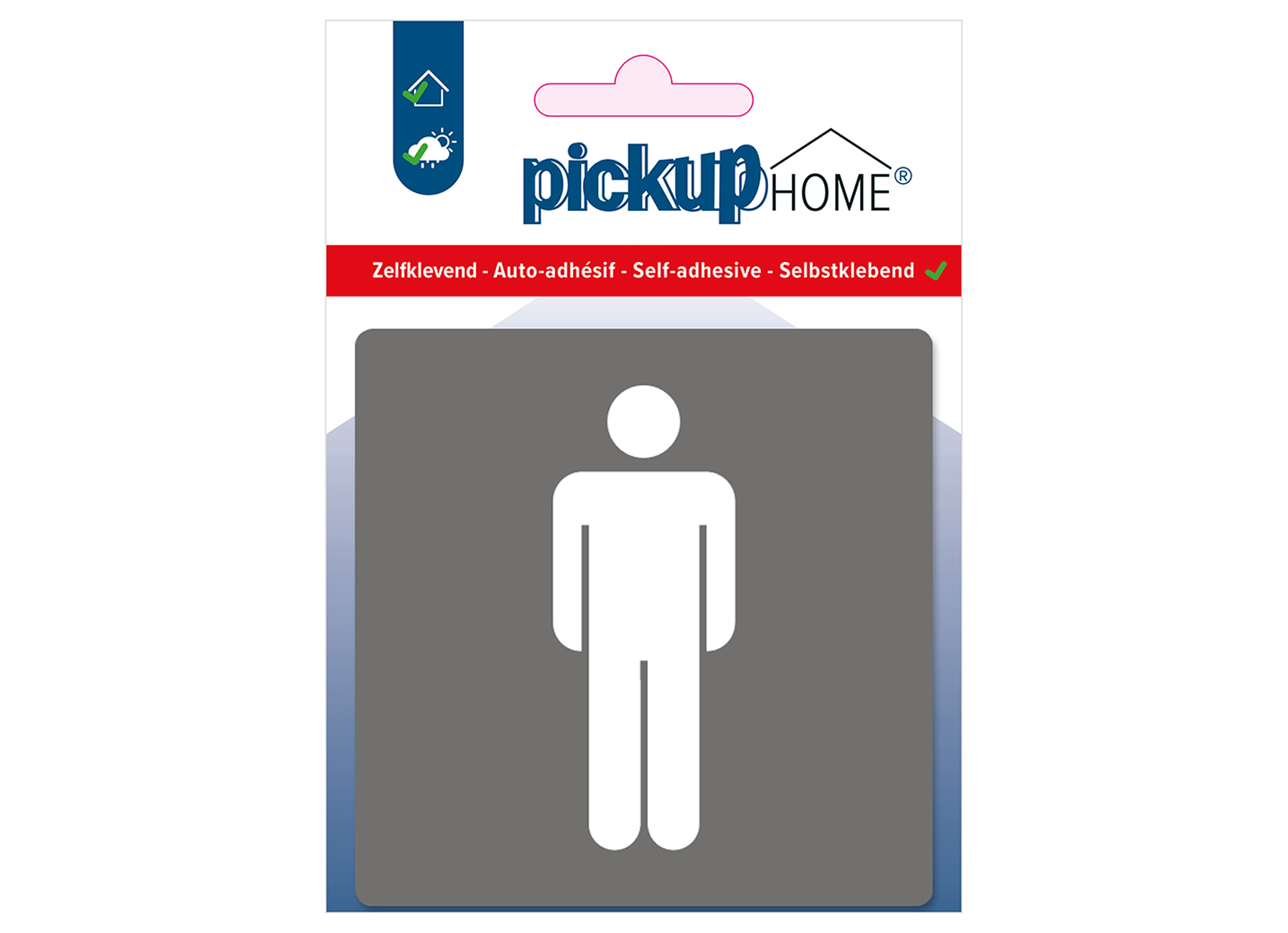 ROUTE ACRYL HEREN GRIJS 9 X 9 CM