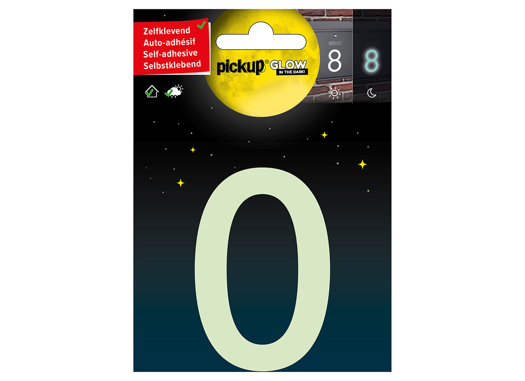 GLOW IN THE DARK NUMERO 0 7,5 CM