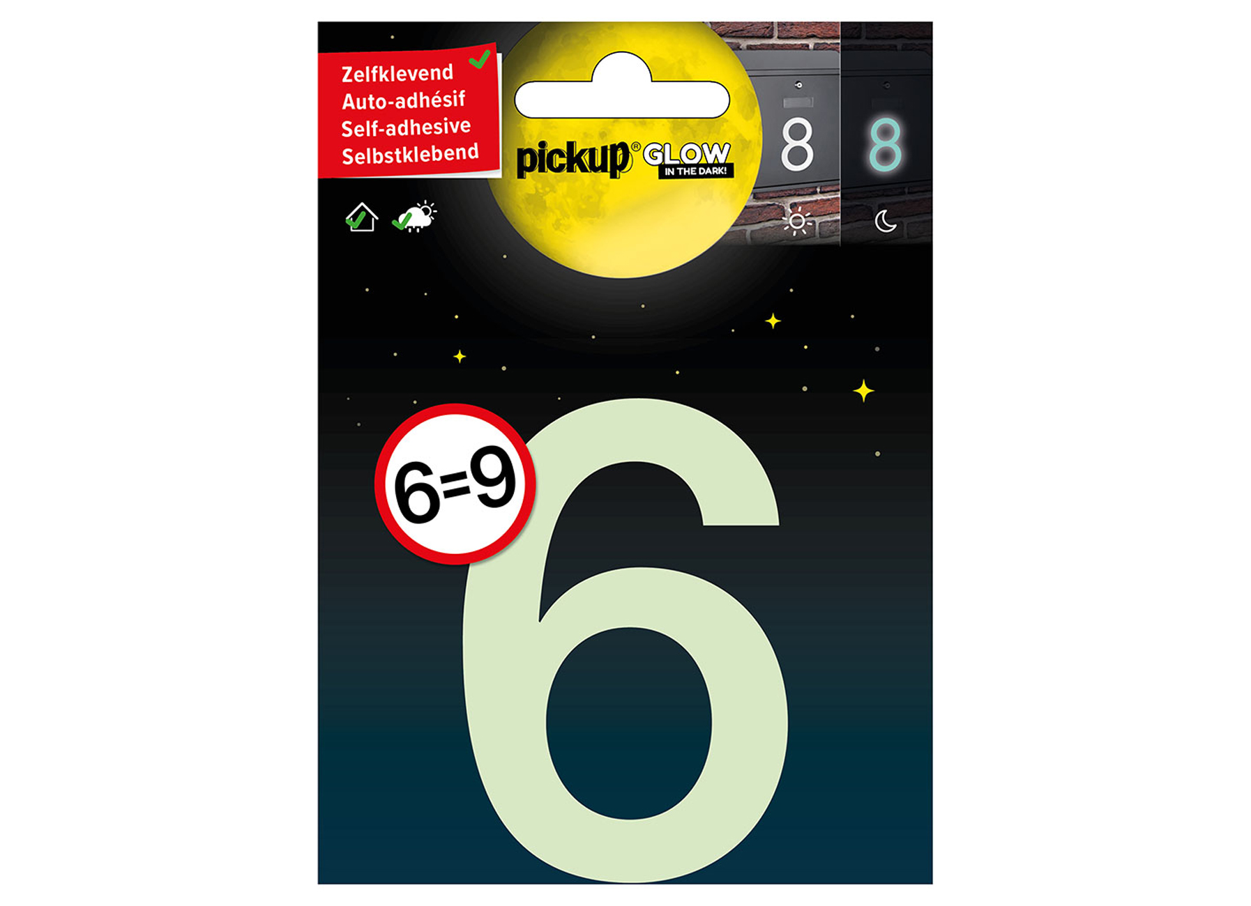 GLOW IN THE DARK NUMERO 6=9 7,5 CM