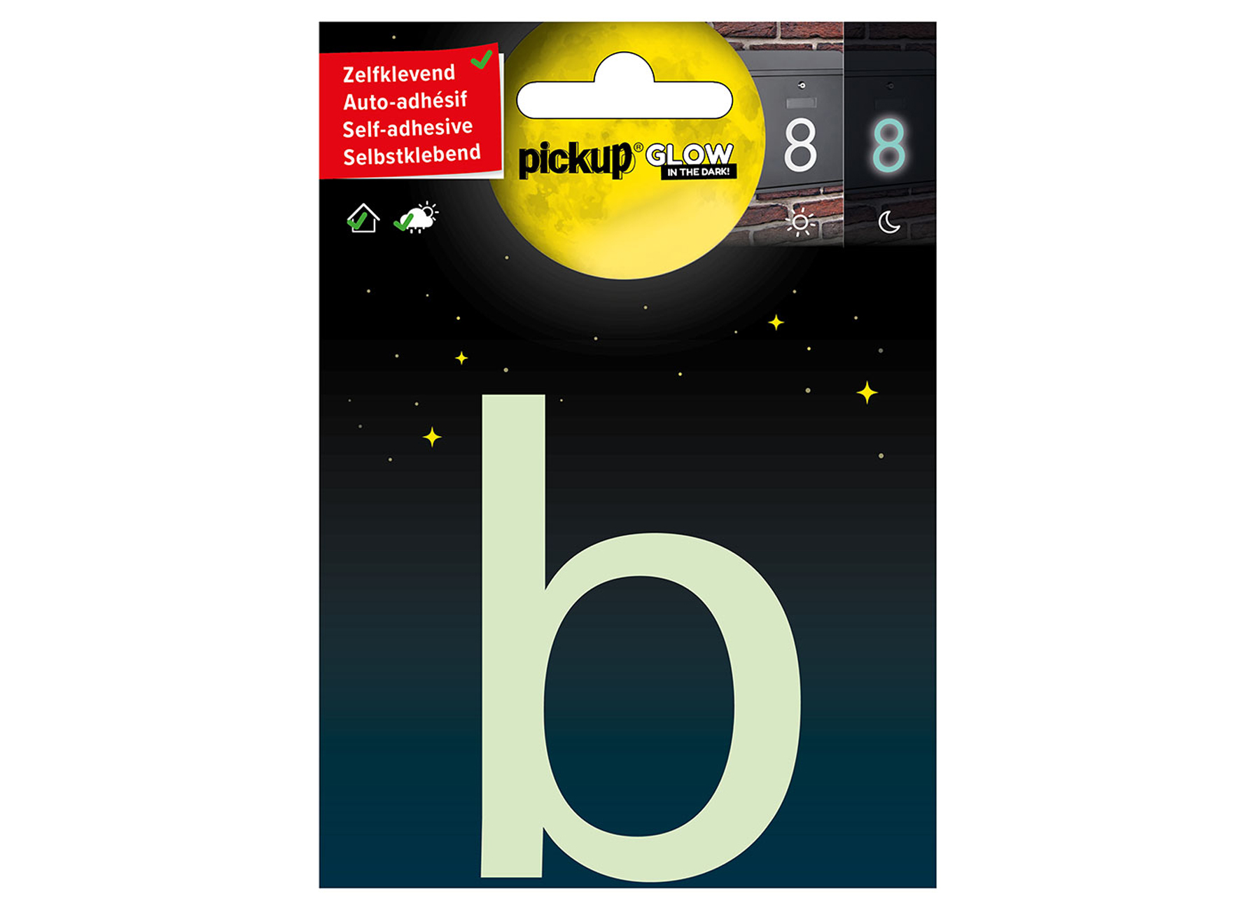 GLOW IN THE DARK NUMERO MAISON B 7,5 CM