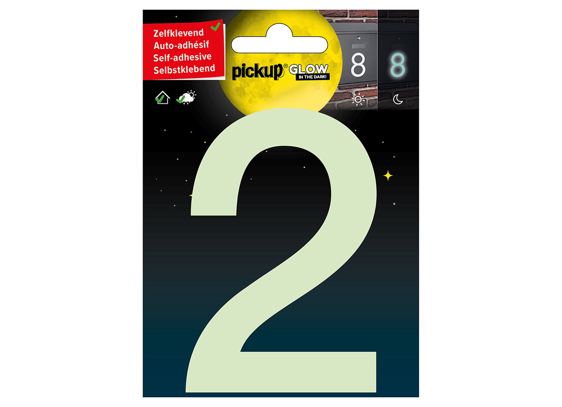 GLOW IN THE DARK NUMERO 2 10 CM