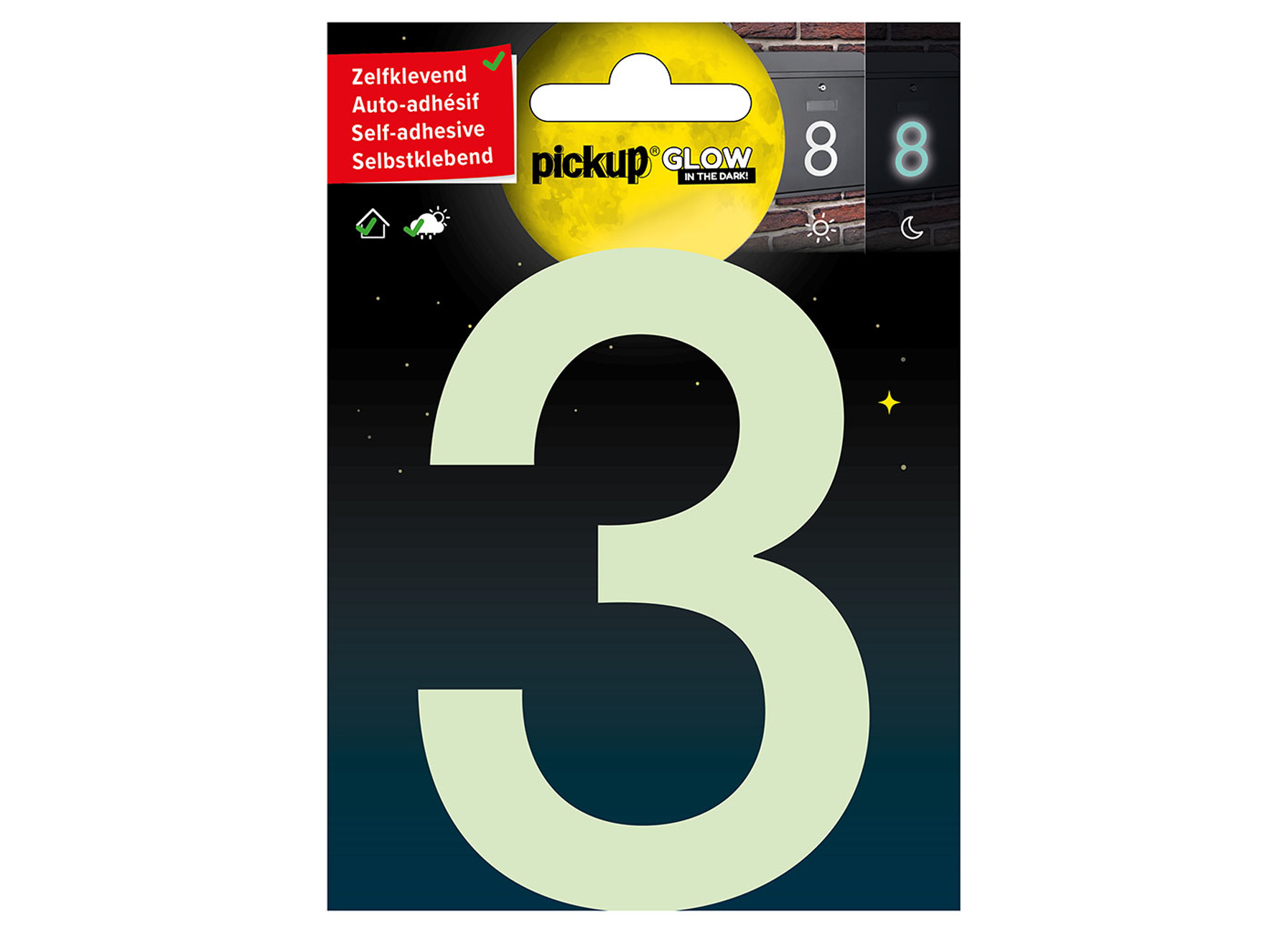 GLOW IN THE DARK NUMERO 3 10 CM