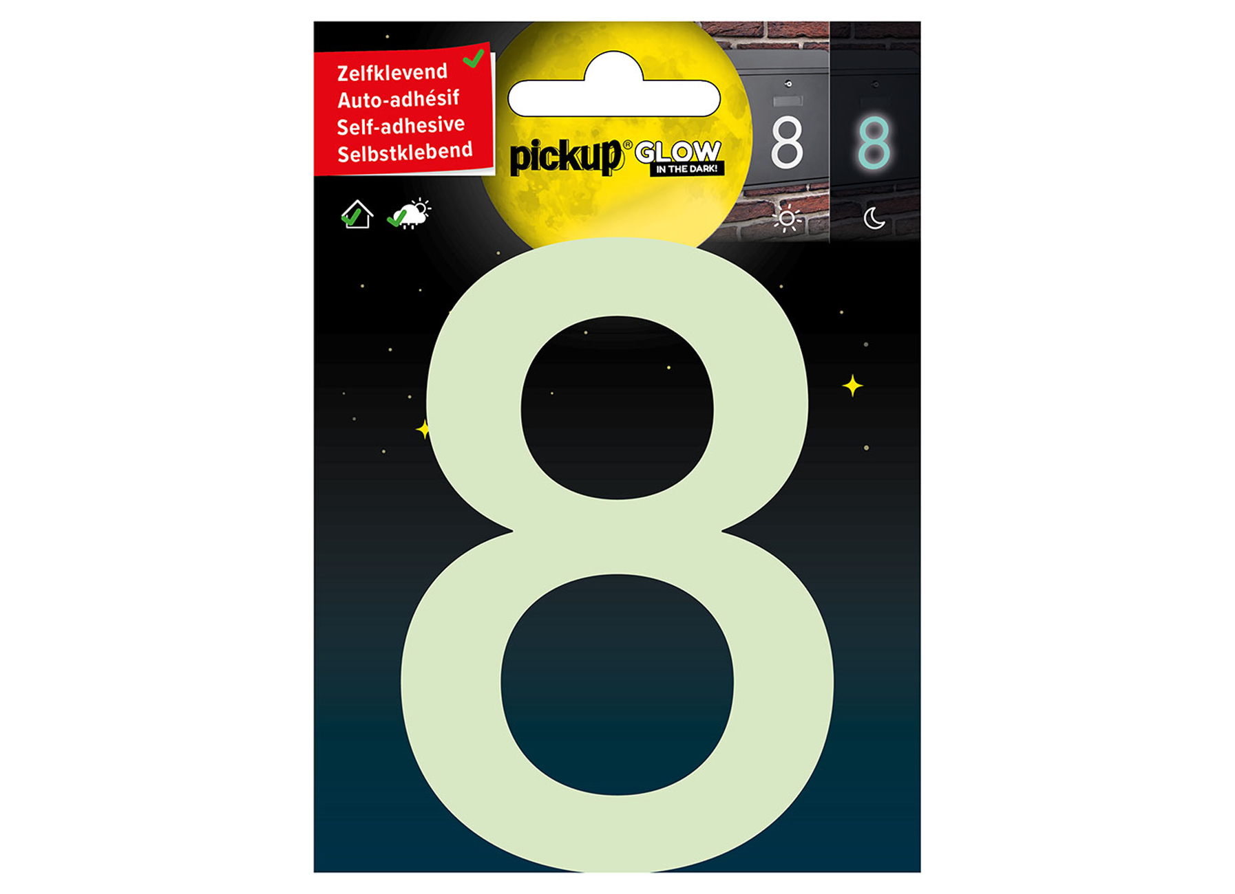 GLOW IN THE DARK NUMERO 8 10 CM