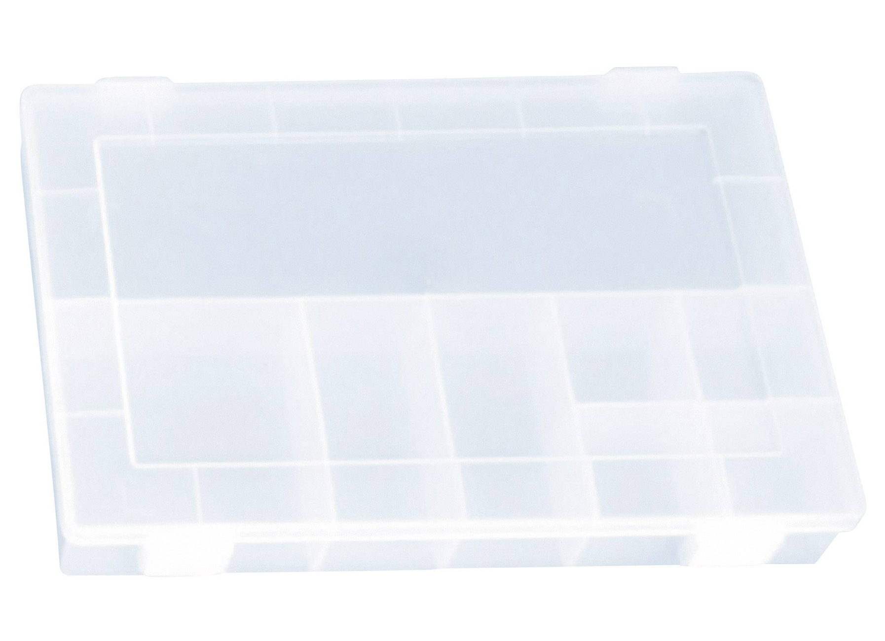 VAKDOOS IN PP 8 VAKKEN 225 X 335 X 55MM TRANSPARANT