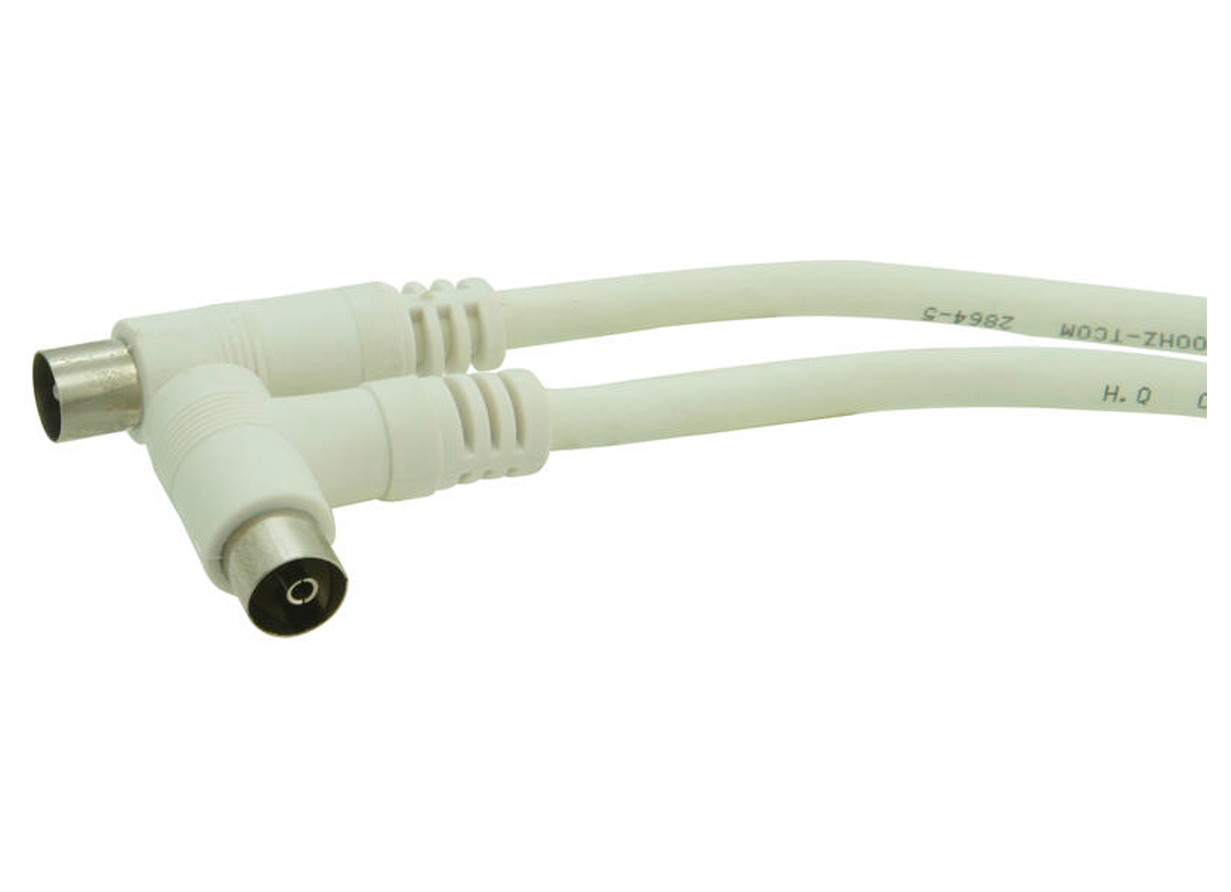 CABLE COAXIAL DROIT M>COUDE F 5M BLANC
