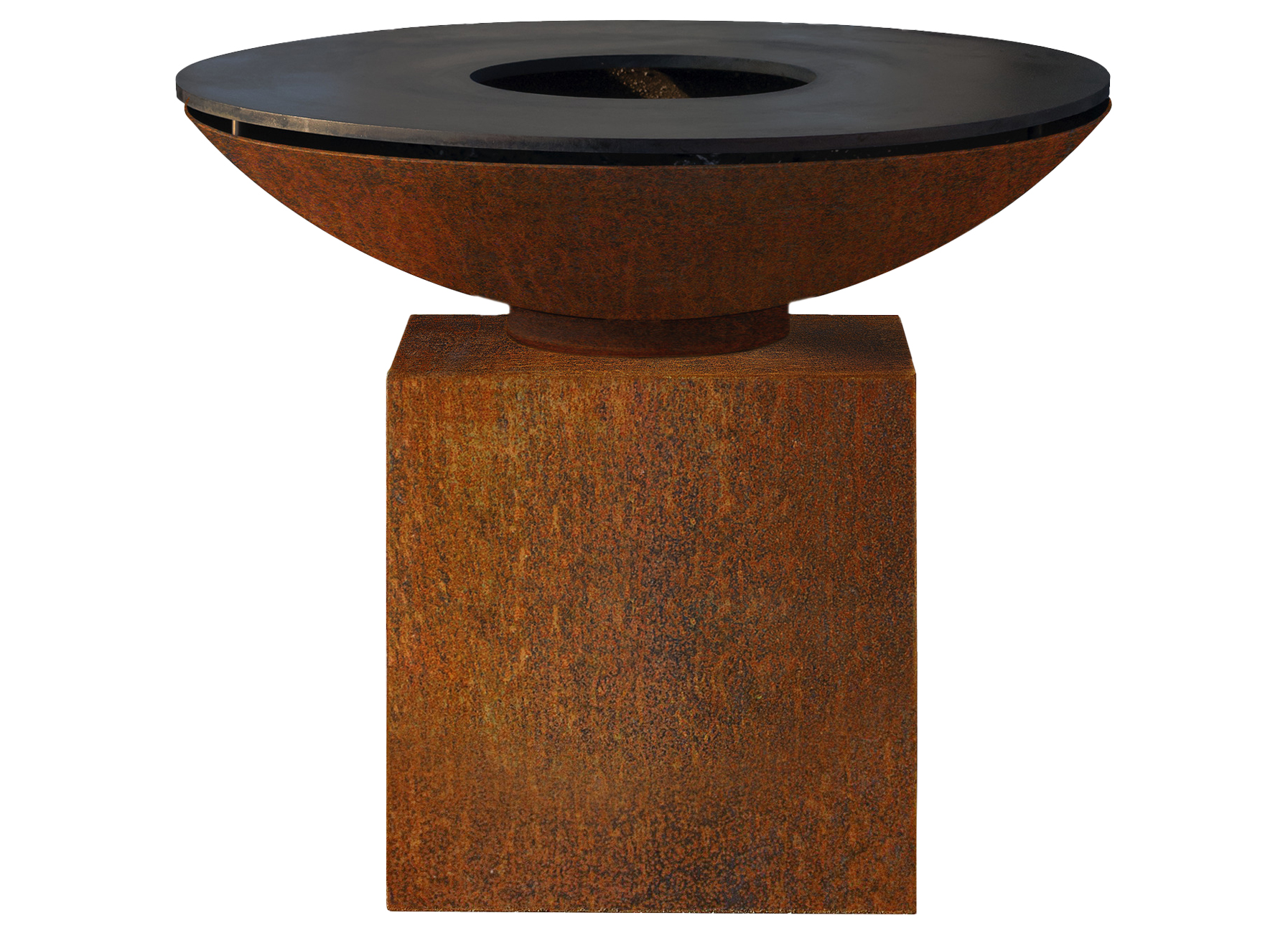 plancha acier corten jardin amenagement du jardin barbecue barbecue au charbon de bois plancha acier corten