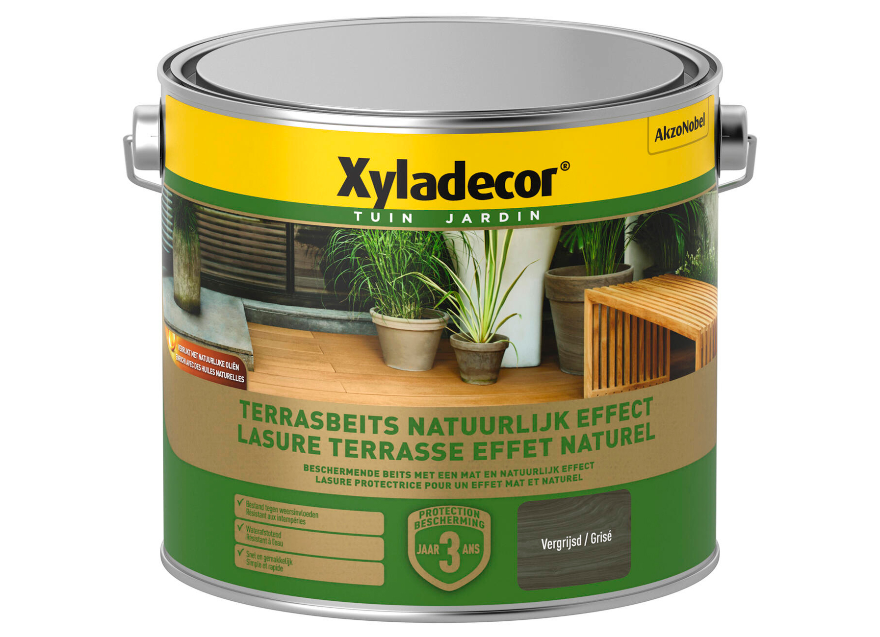XYLADECOR LASURE POUR TERRASSES EFFET NATUREL GRISAILLE 2,5L