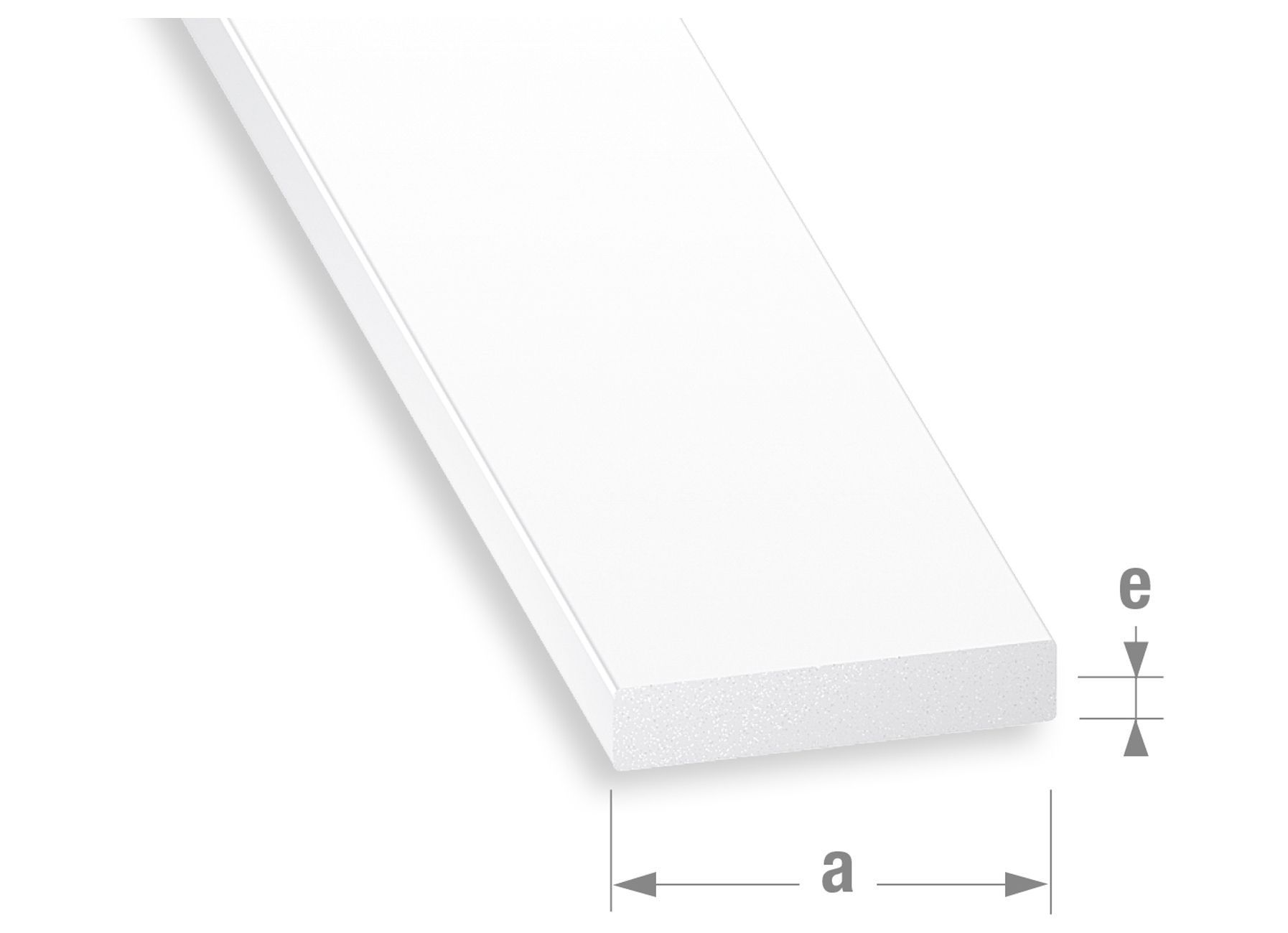 PROFILE PLAT PVC BLANC 40X3MM 2M
