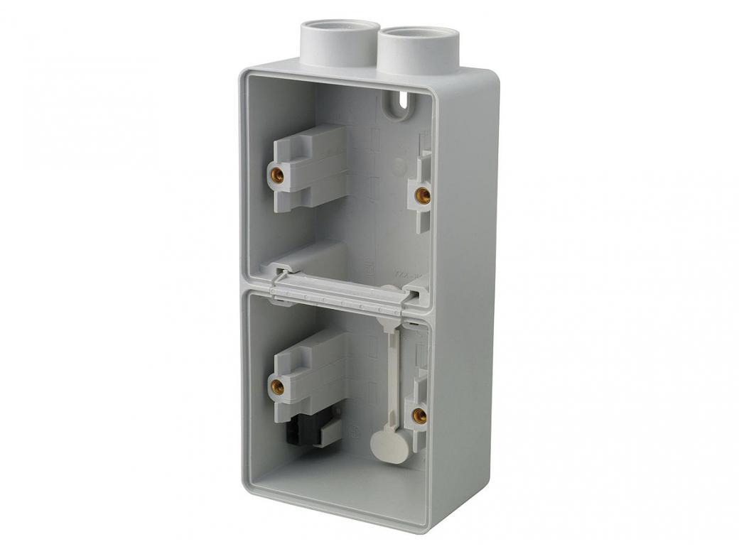 NIKO HYDRO BOITIER DOUBLE EN SAILLIE VERTICAL 2 ENTREES M20 GRIS 5 PCS