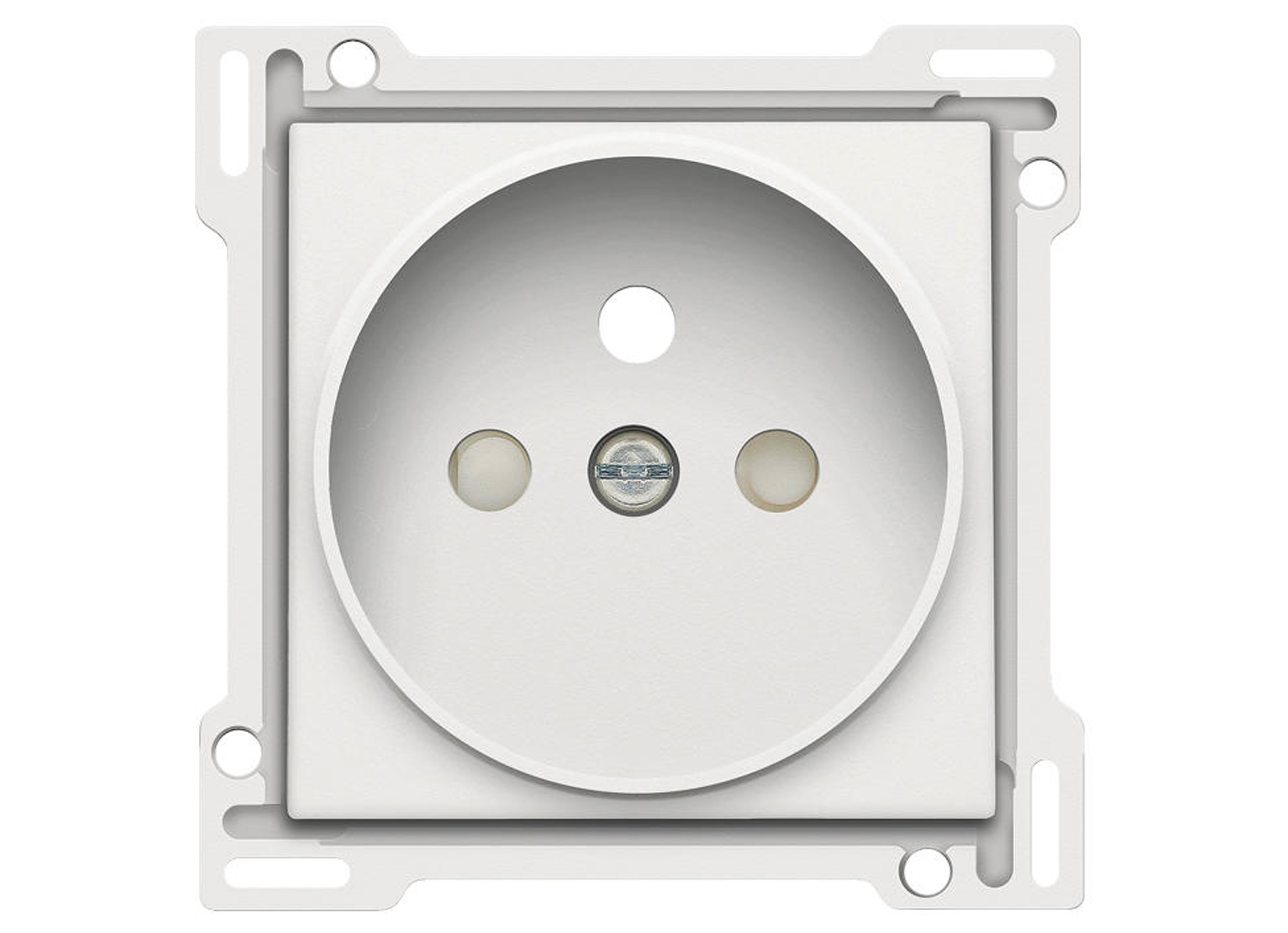 NIKO ENJOLIVEUR POUR PRISE AVEC BROCHE DE TERRE 21MM ORIGINAL WHITE 20 PCS