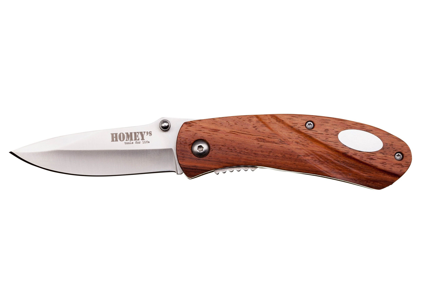 HOMEY'S ZAKMES STANDBY K1 RVS/HOUT + ETUI 17CM