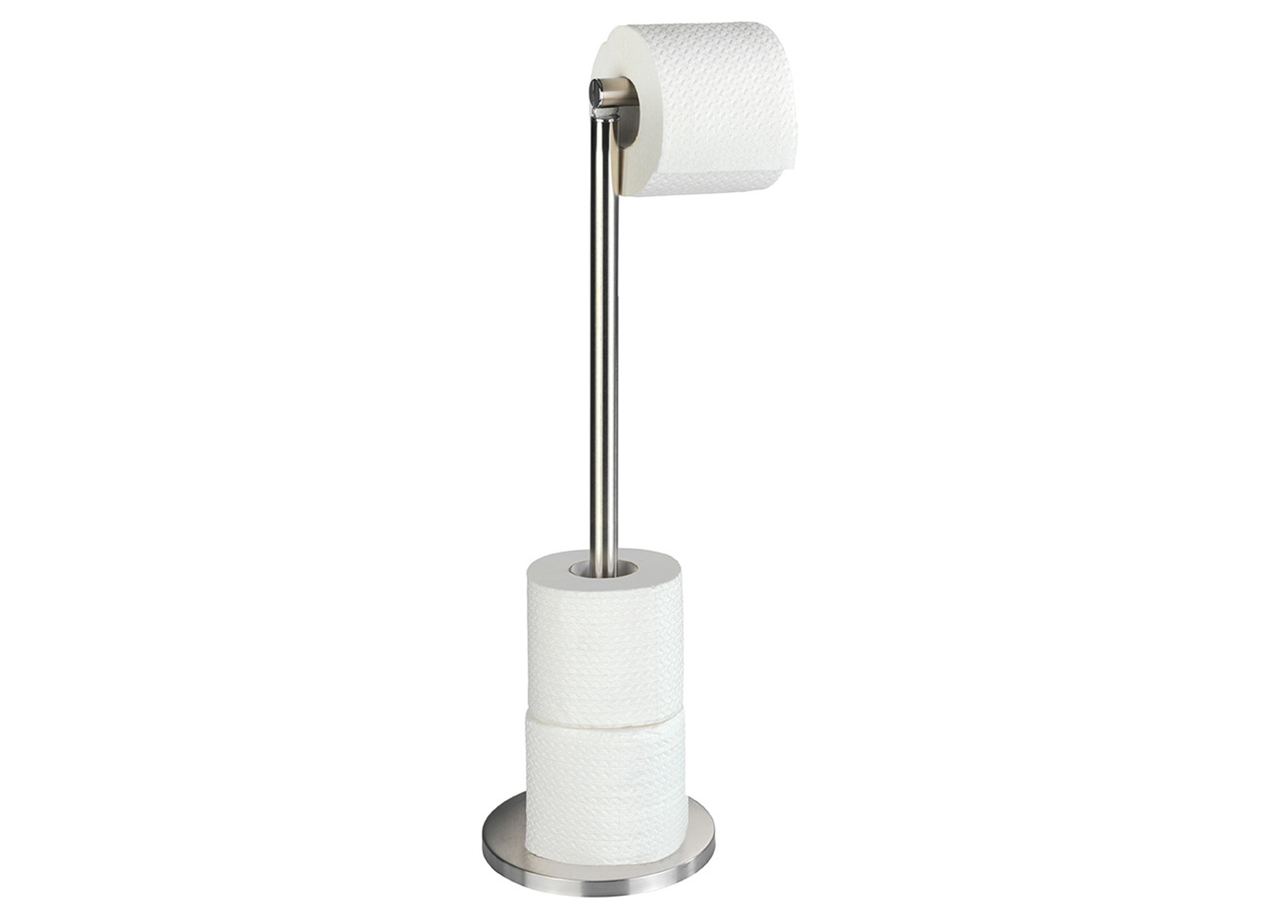 DEROULEUR DE PAPIER HYGIENIQUE 2 EN 1 INOX MAT