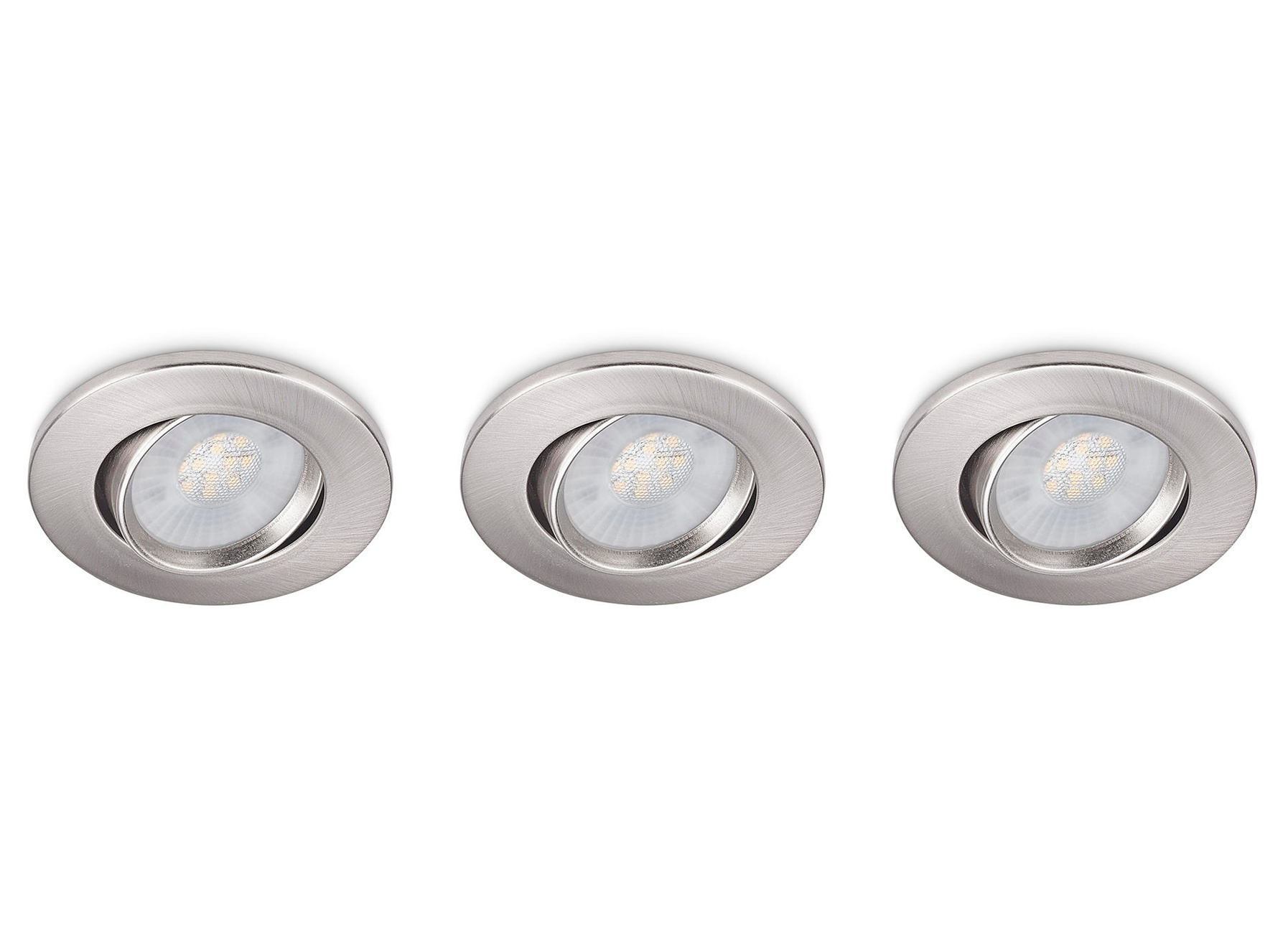 INBOUWSPOT LED ROND GU10 3X4.5W NIKKEL